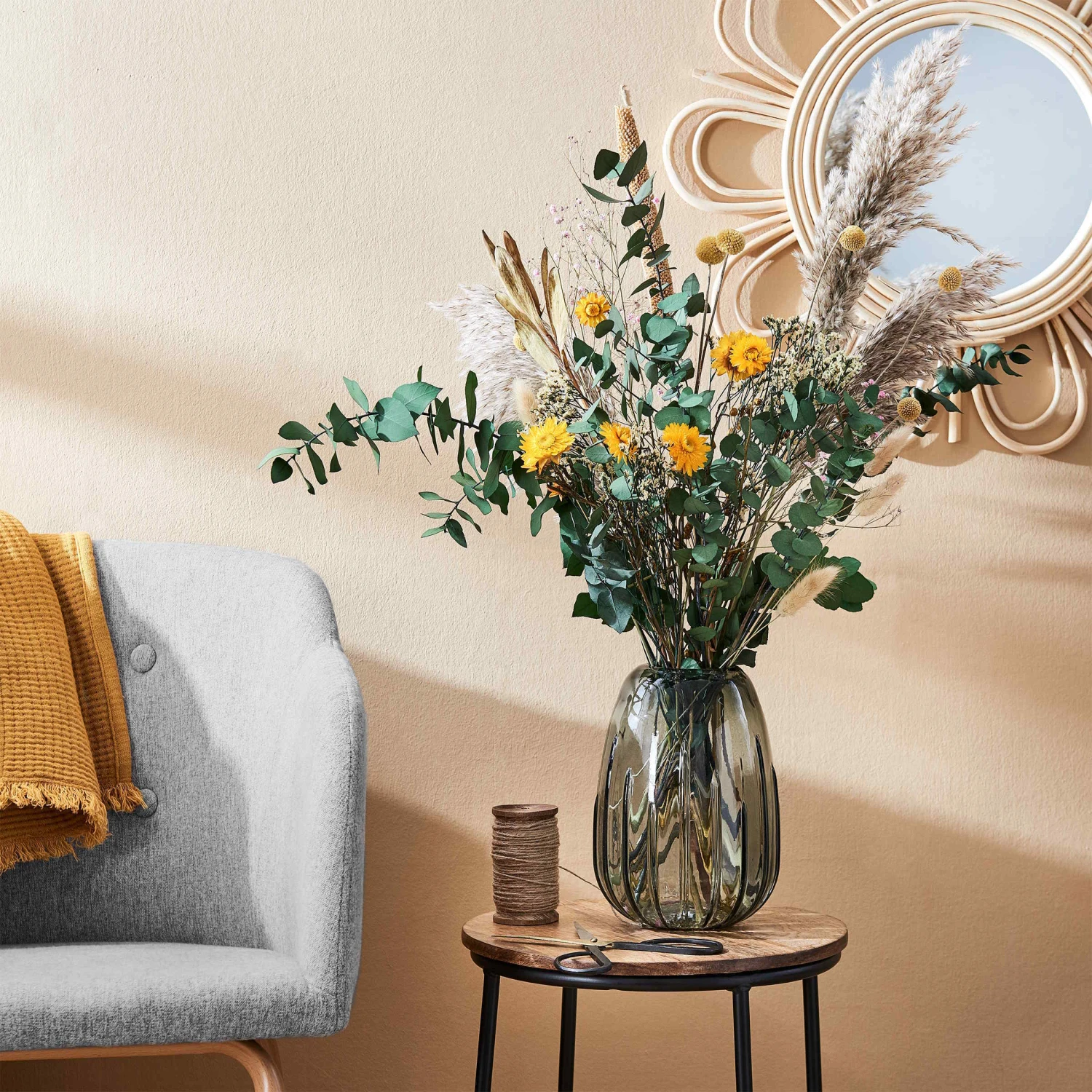 2x Trockenblumen Eukalyptus Länge 60cm FLOWER MARKET In Grün 2 2x Trockenblumen Eukalyptus Länge 60cm FLOWER MARKET In Grün – Bild 2