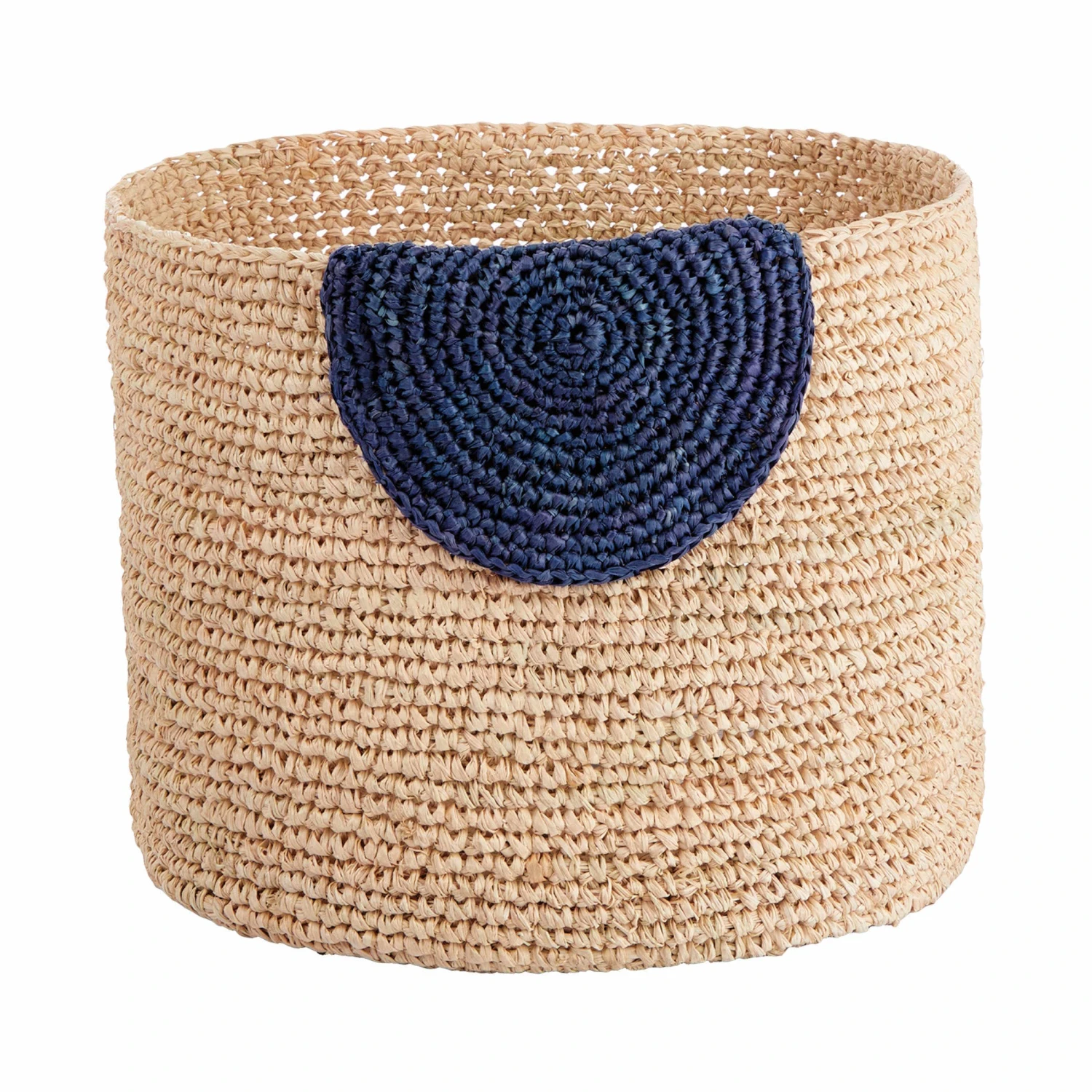 4-tlg. Korbset Handgefertigt Aus Raffia ISALO In Natur-Blau 4 4-tlg. Korbset Handgefertigt Aus Raffia ISALO In Natur-Blau – Bild 4