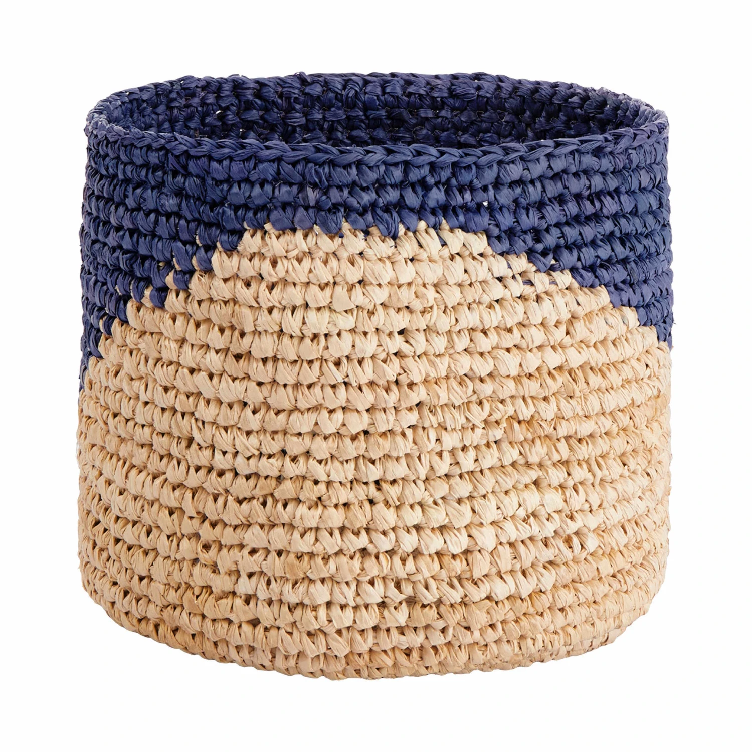 4-tlg. Korbset Handgefertigt Aus Raffia ISALO In Natur-Blau 6 4-tlg. Korbset Handgefertigt Aus Raffia ISALO In Natur-Blau – Bild 6