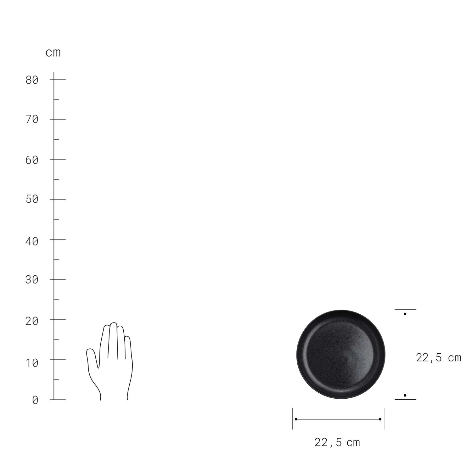 4x Pastateller Ø23cm CASA NOVA In Schwarz 5 4x Pastateller Ø23cm CASA NOVA In Schwarz – Bild 5