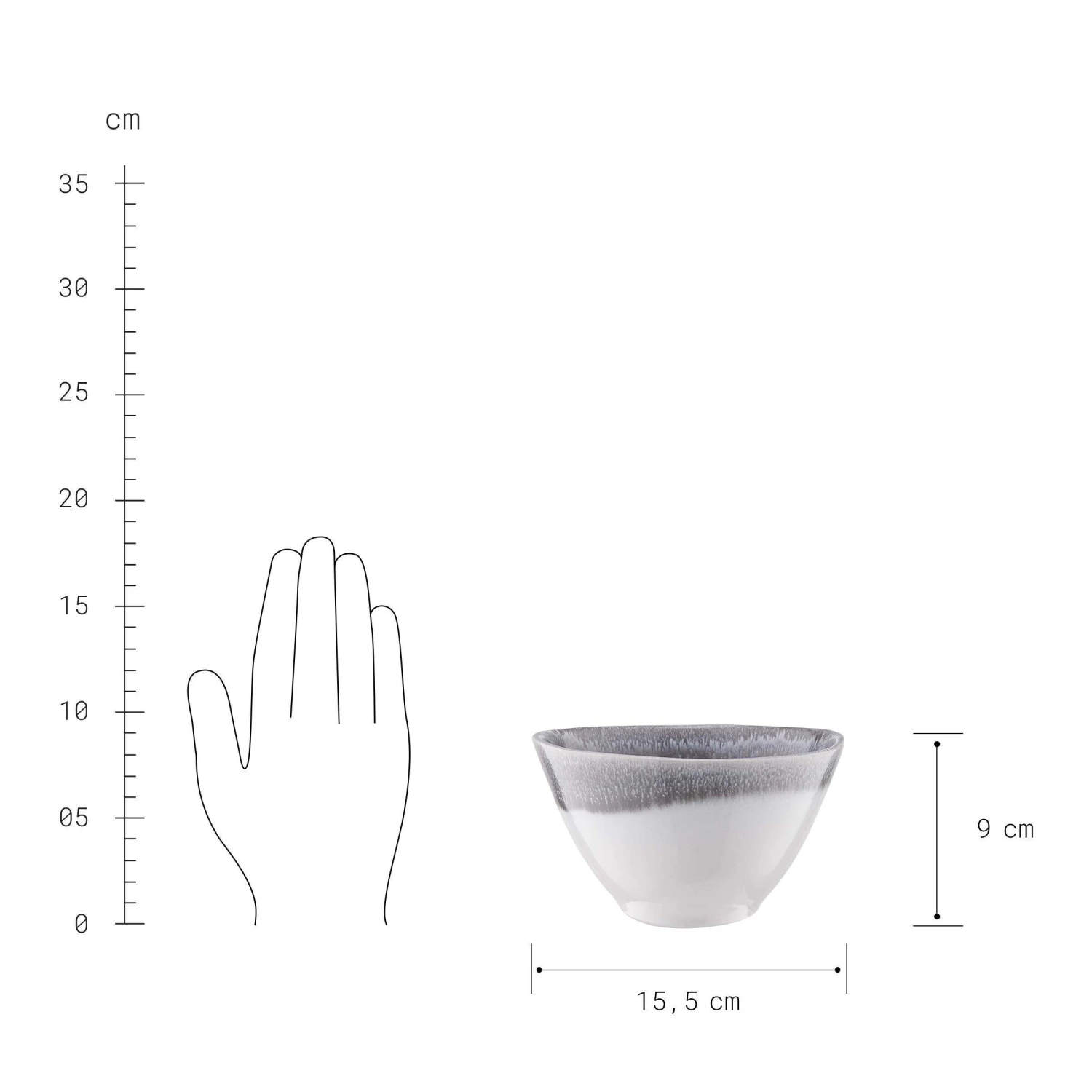 4x Schale 640ml ATLANTIS In Grau 4 4x Schale 640ml ATLANTIS In Grau – Bild 4