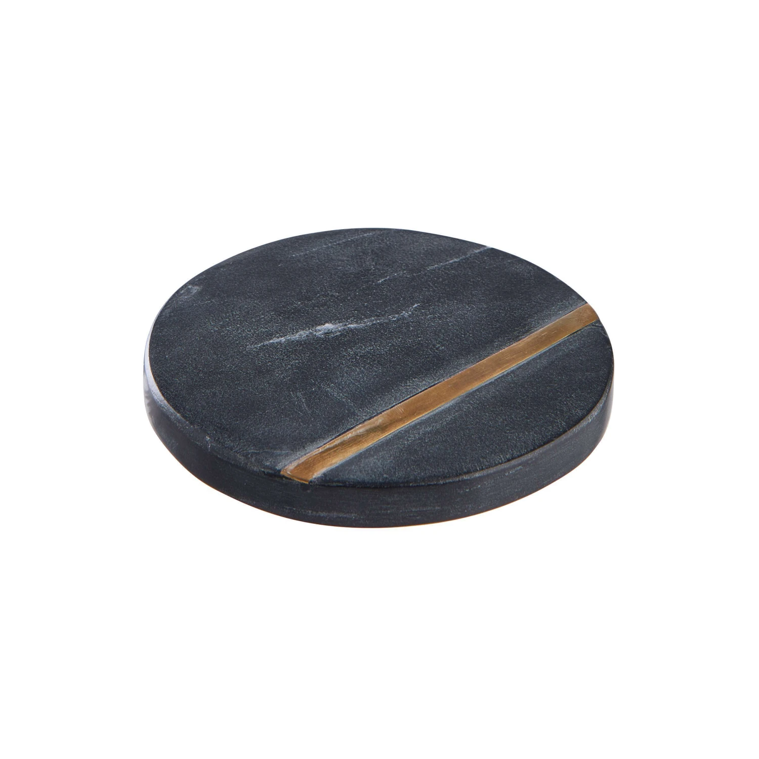 4x Untersetzer Mit Goldstreifen Ø10cm MARBLE In Schwarz 1 4x Untersetzer Mit Goldstreifen Ø10cm MARBLE In Schwarz