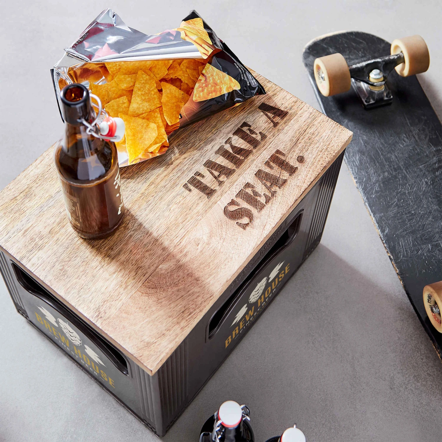 Auflage Für Bierkasten B 41 X T 30cm TAKE A SEAT In Braun 2 Auflage Für Bierkasten B 41 X T 30cm TAKE A SEAT In Braun – Bild 2