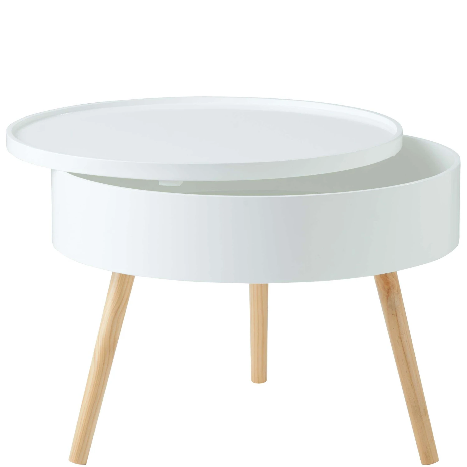 Beistelltisch Mit Stauraum COFFEE TIME In Weiß 1 Beistelltisch Mit Stauraum COFFEE TIME In Weiß