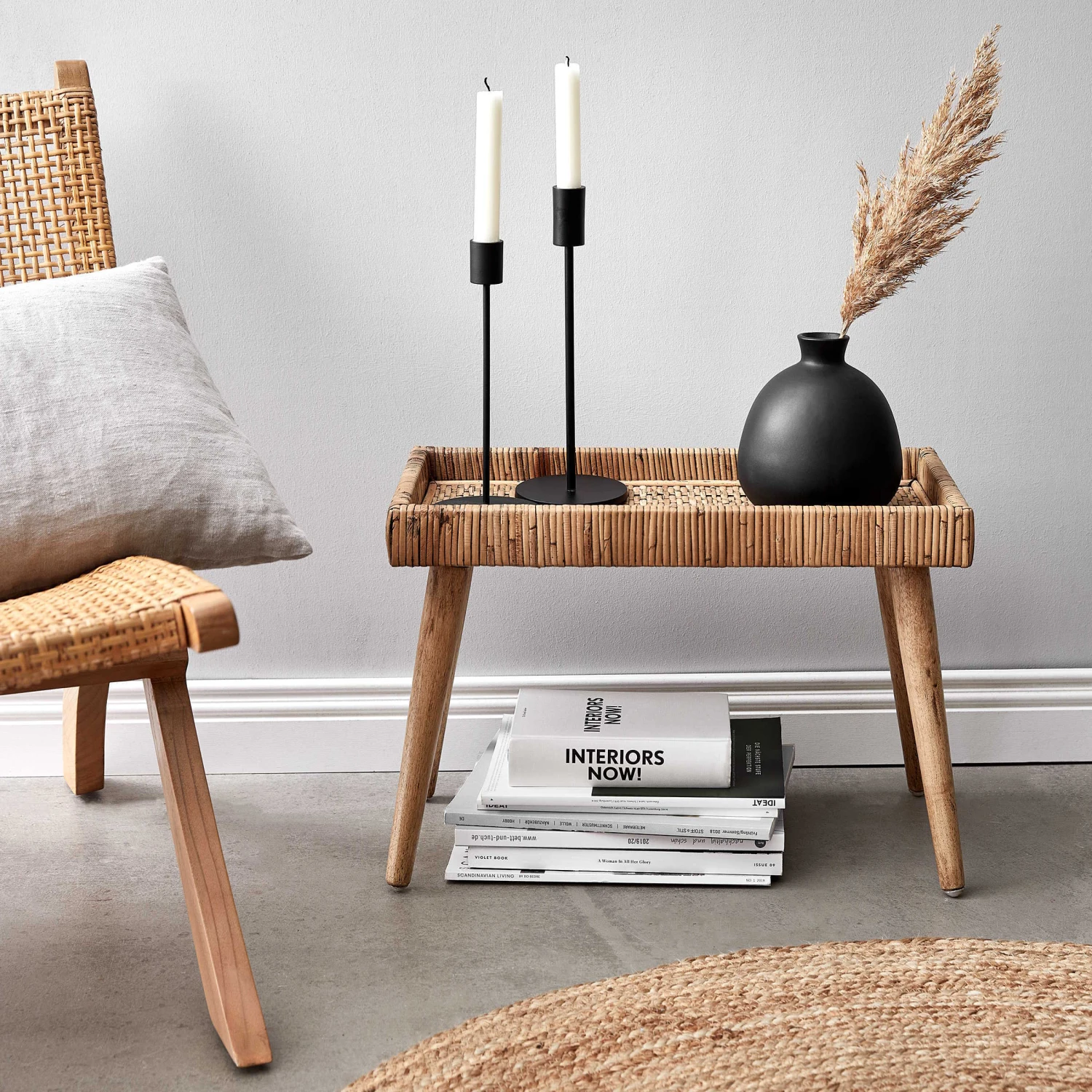 Beistelltisch Rattan BASSE In Natur 2 Beistelltisch Rattan BASSE In Natur – Bild 2