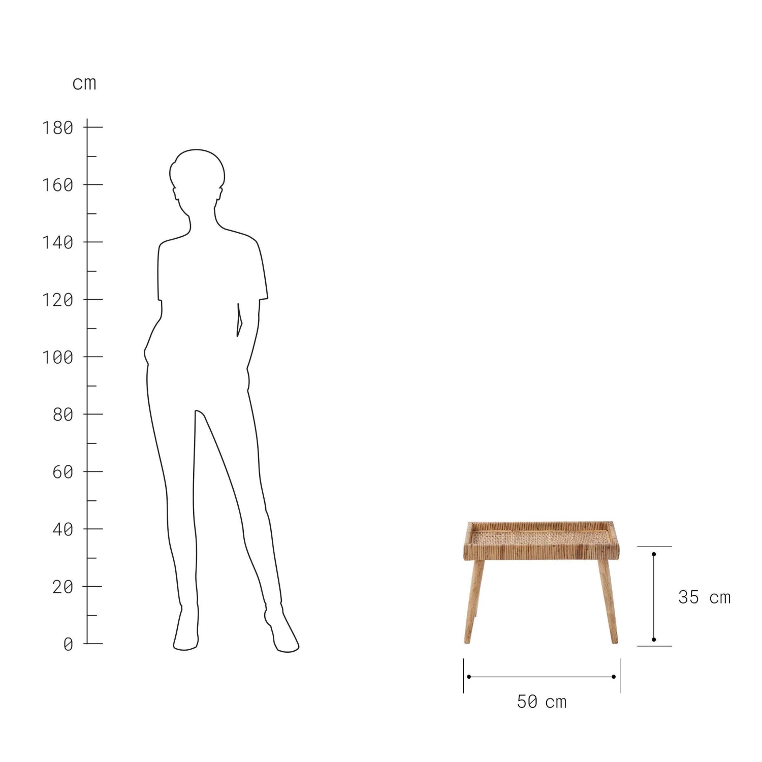 Beistelltisch Rattan BASSE In Natur 4 Beistelltisch Rattan BASSE In Natur – Bild 4