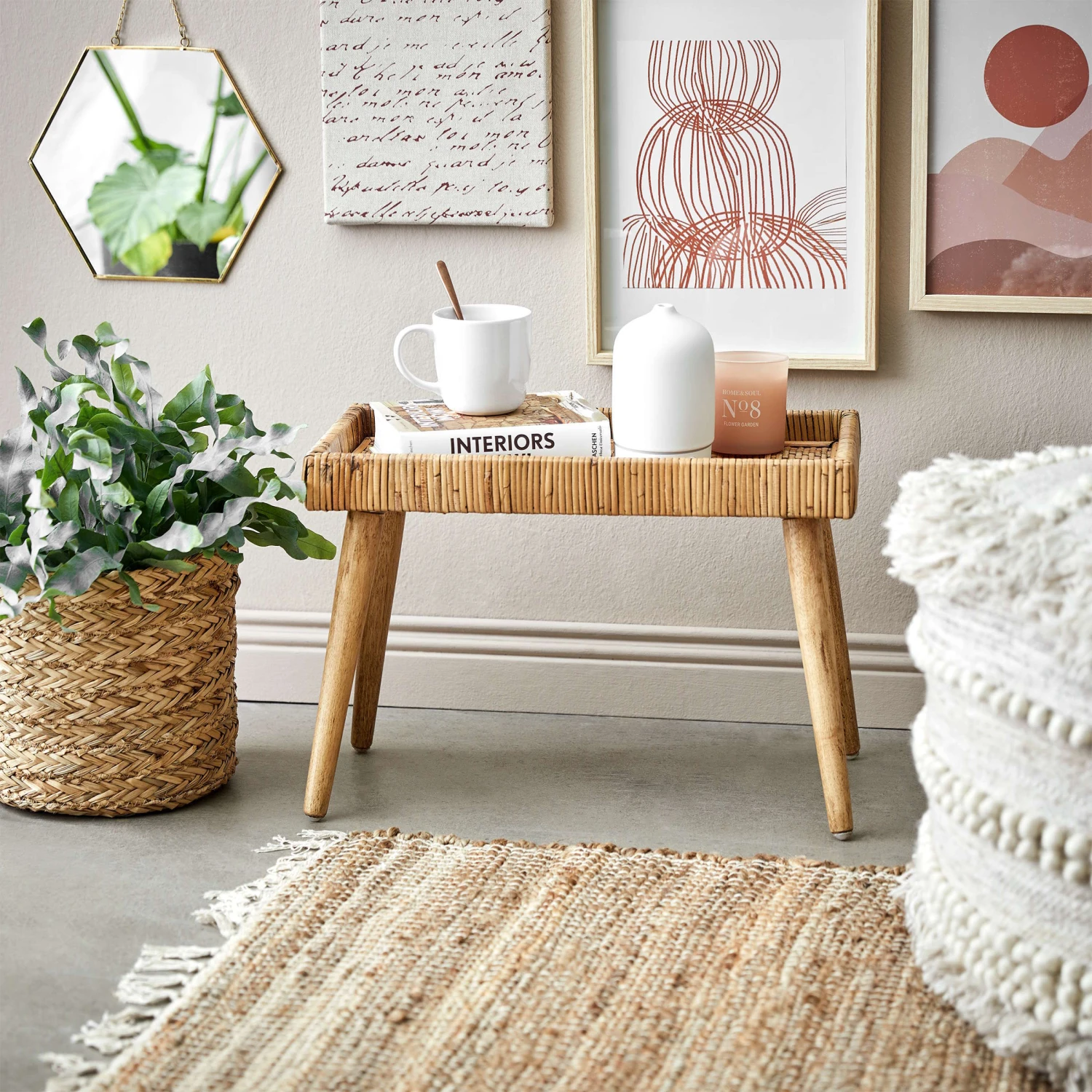 Beistelltisch Rattan BASSE In Natur 9 Beistelltisch Rattan BASSE In Natur – Bild 9