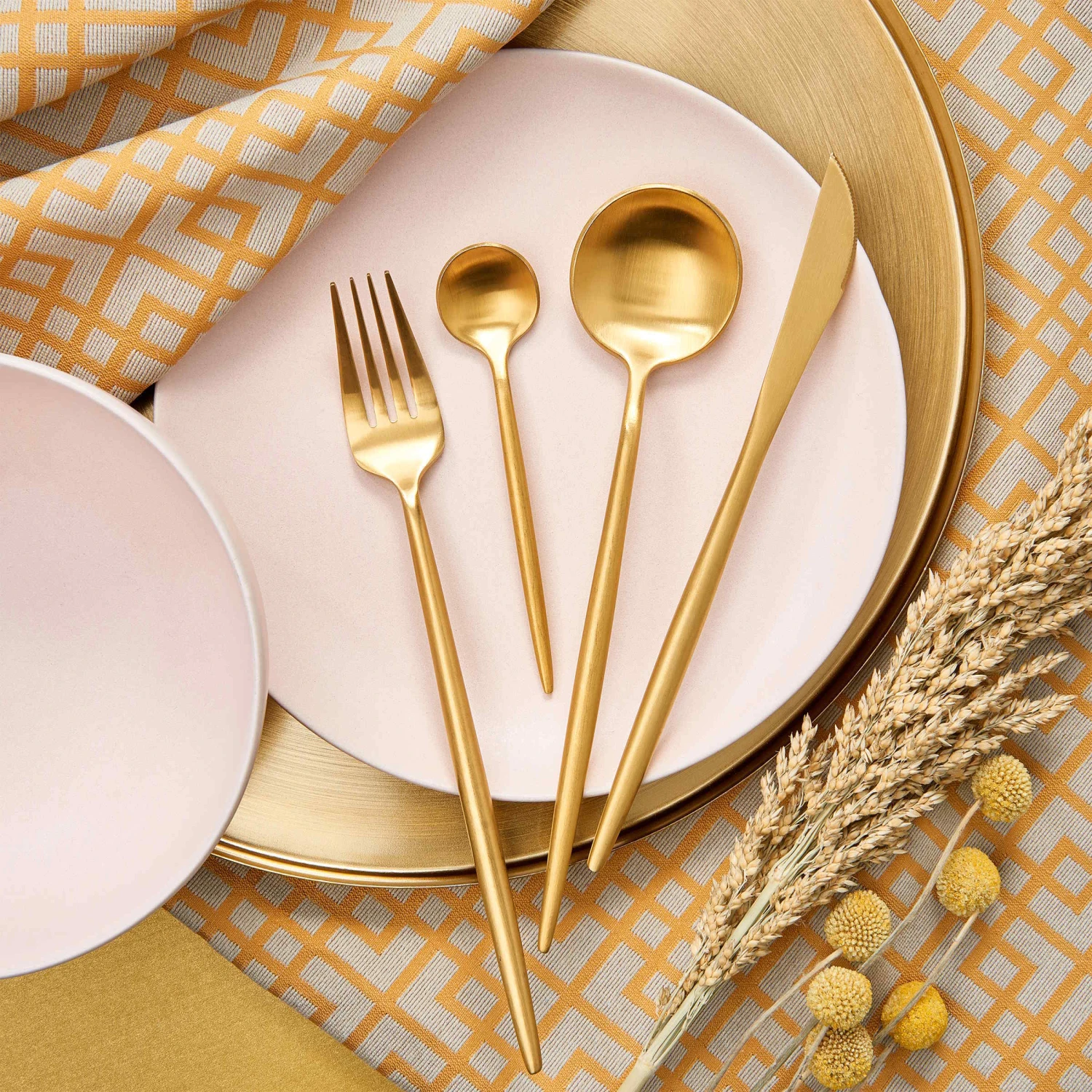 Besteck-Set 4-tlg. Matt STILETTO In Gold 4 Besteck-Set 4-tlg. Matt STILETTO In Gold – Bild 4