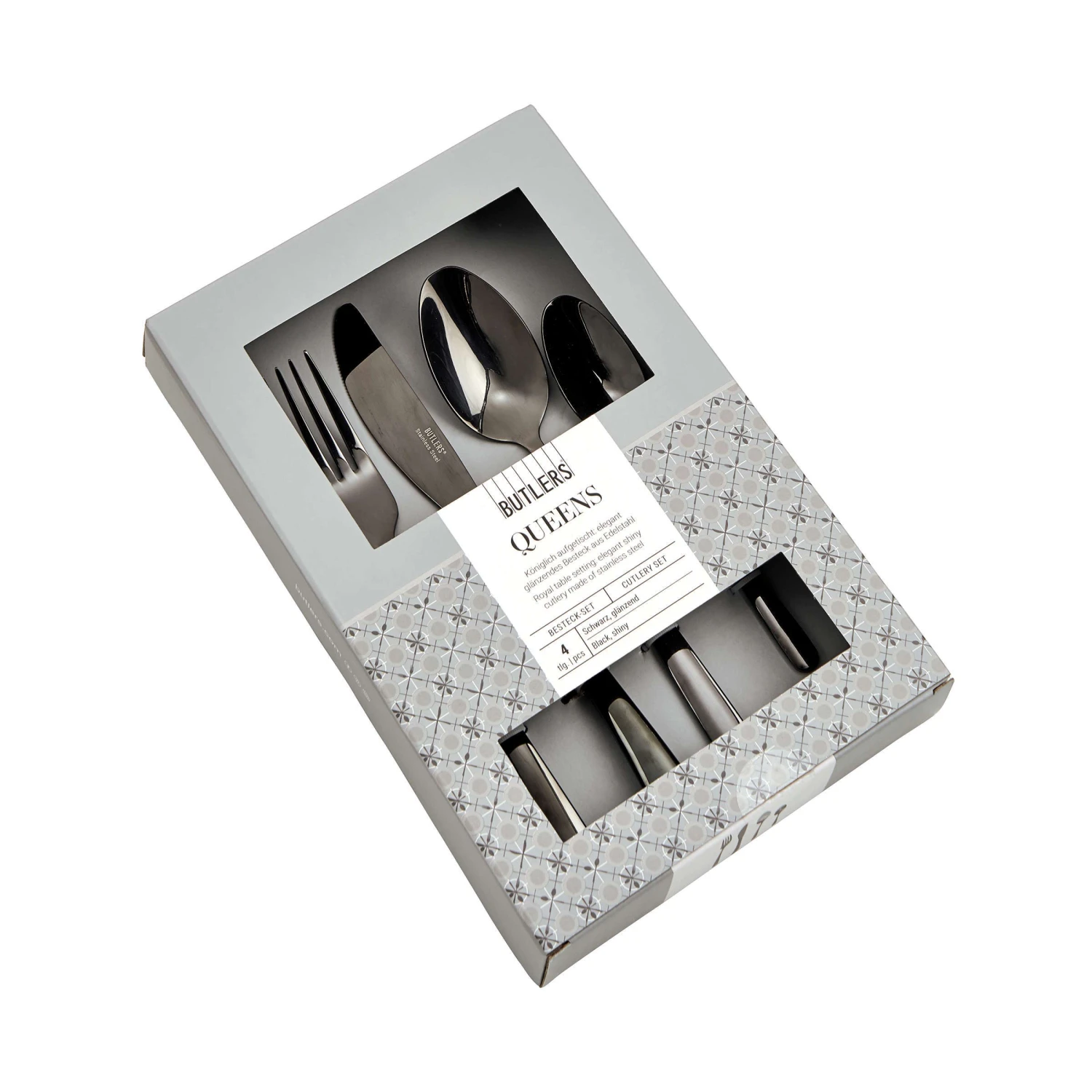 Besteck-Set 4-tlg. QUEENS In Schwarz 1 Besteck-Set 4-tlg. QUEENS In Schwarz