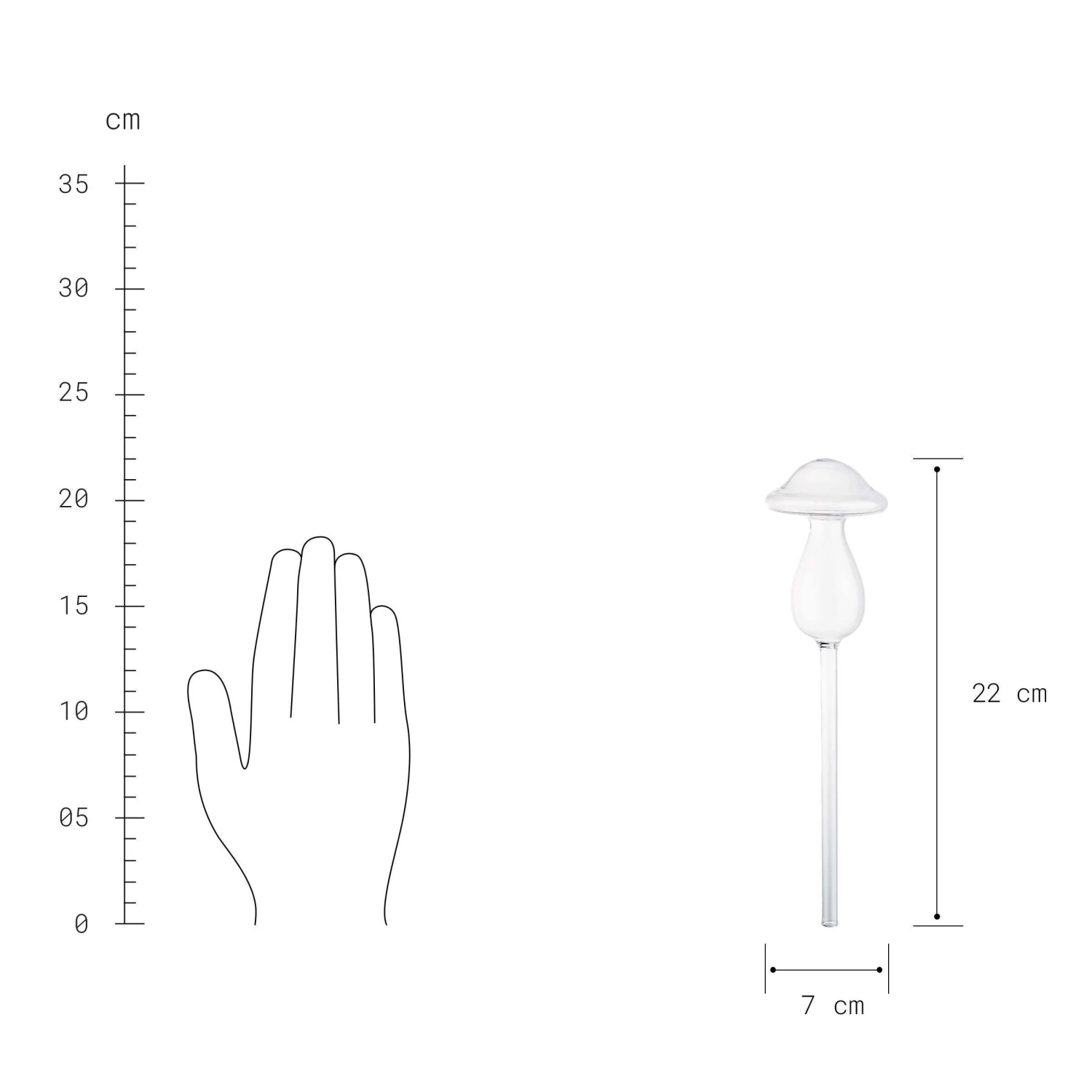 Bewässerungspilz Höhe 22cm RAINDROPS In Transparent 3 Bewässerungspilz Höhe 22cm RAINDROPS In Transparent – Bild 3
