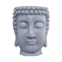 Blumentopf Höhe 42cm BUDDHA In Grau