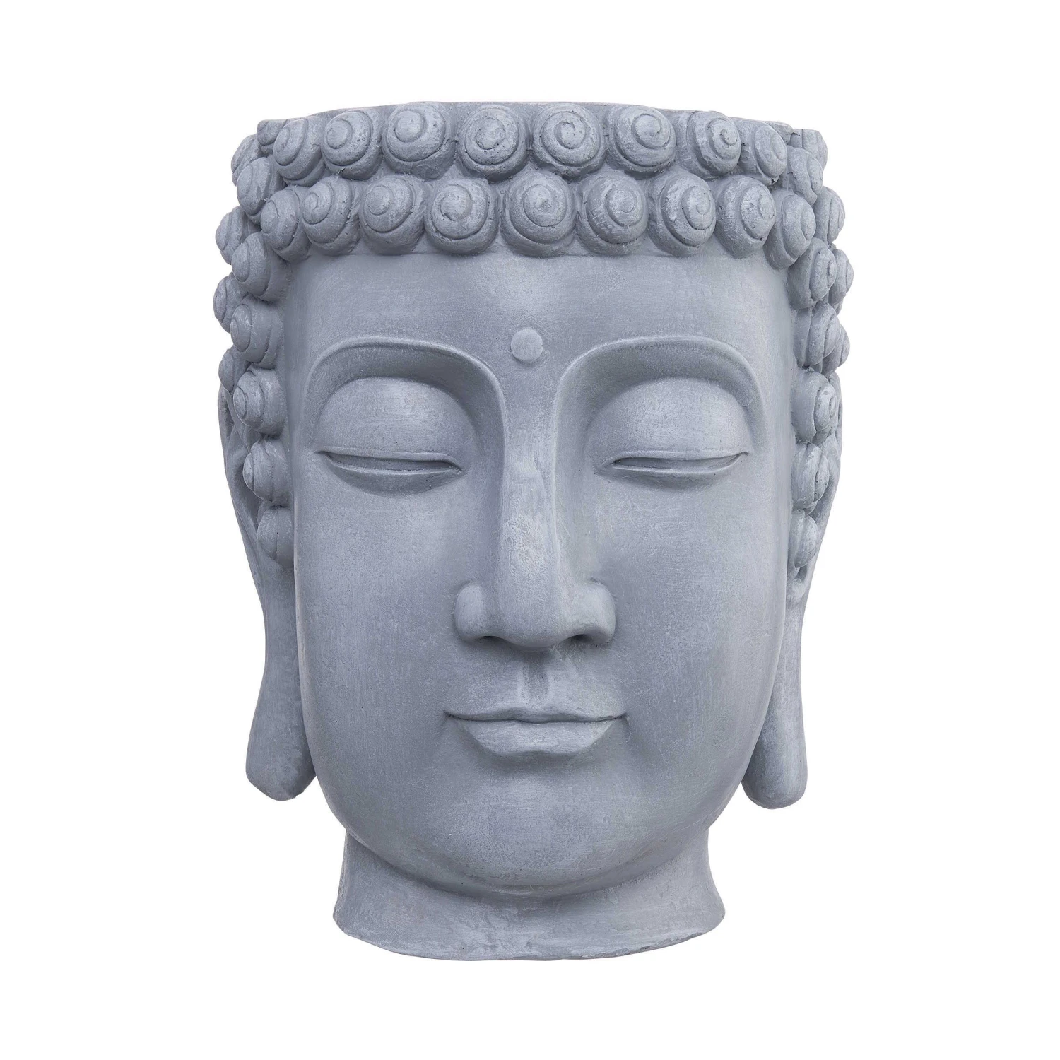 Blumentopf Höhe 42cm BUDDHA In Grau 1 Blumentopf Höhe 42cm BUDDHA In Grau