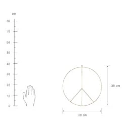 Deko Ring Ø38cm PEACE In Gold 3 Deko Ring Ø38cm PEACE In Gold -Butlers butlers deko ring o38cm peace in gold 1