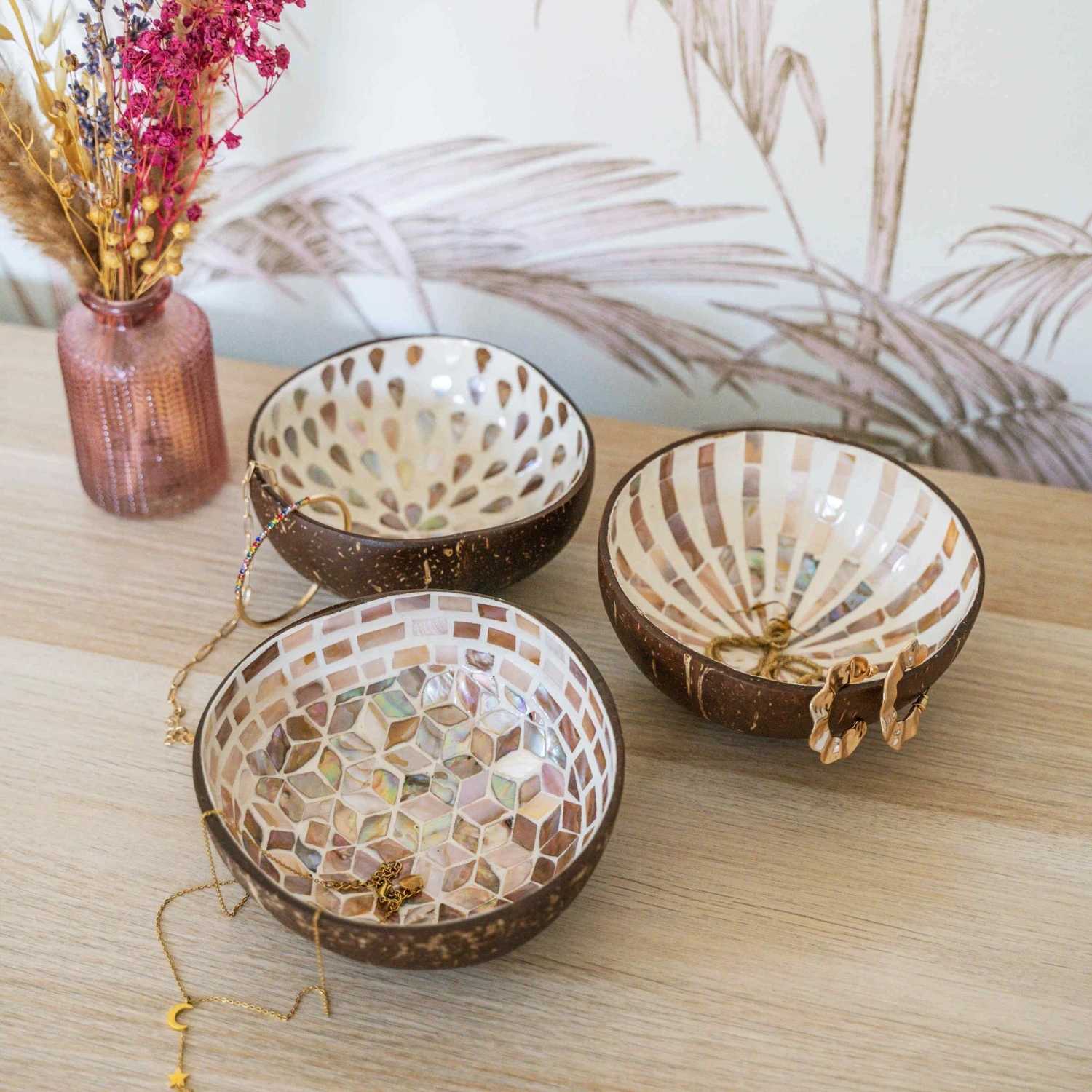 Deko Schale Mosaik Aus Kokosnuss Ø14cm COCONUT In Braun 2 Deko Schale Mosaik Aus Kokosnuss Ø14cm COCONUT In Braun – Bild 2