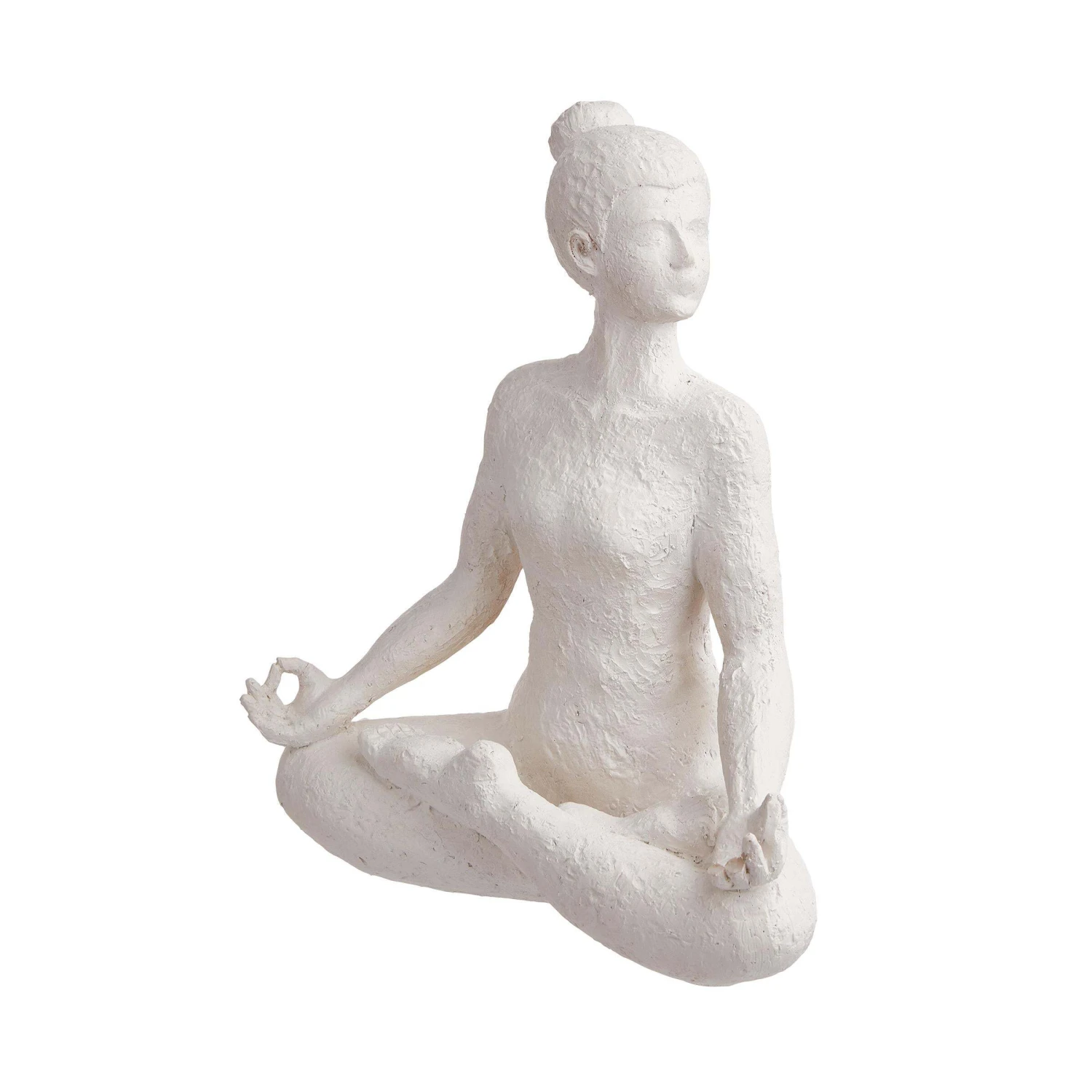 Deko Statue Höhe 24cm LOTUS In Weiß 3 Deko Statue Höhe 24cm LOTUS In Weiß – Bild 3