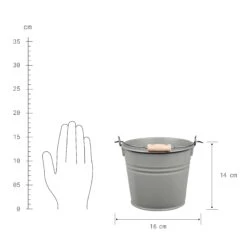 Eimer 2l ZINC In Grau 5 Eimer 2l ZINC In Grau -Butlers butlers eimer 2l zinc in grau 2