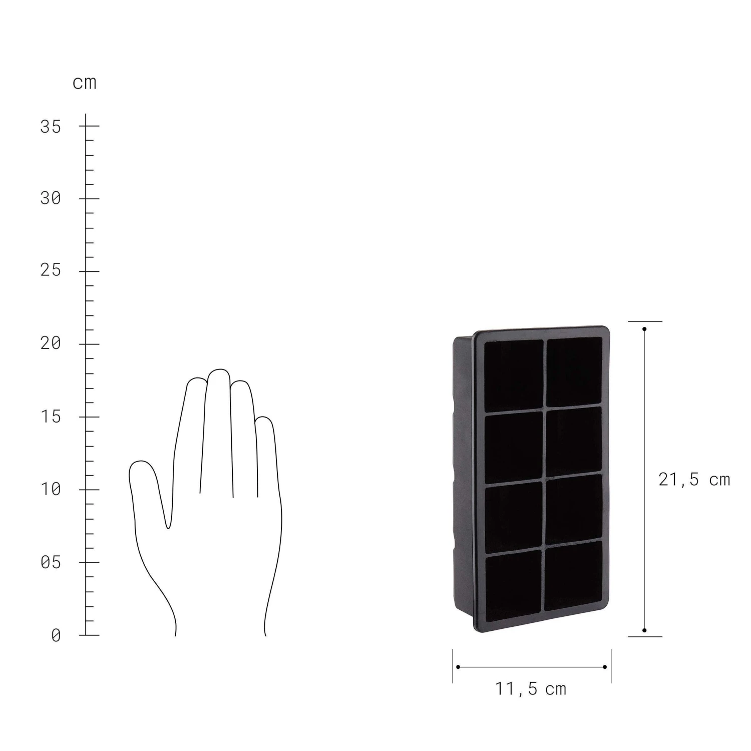 Eiswürfelform Für 8 XXL Eiswürfel COOL DOWN In Schwarz 3 Eiswürfelform Für 8 XXL Eiswürfel COOL DOWN In Schwarz – Bild 3