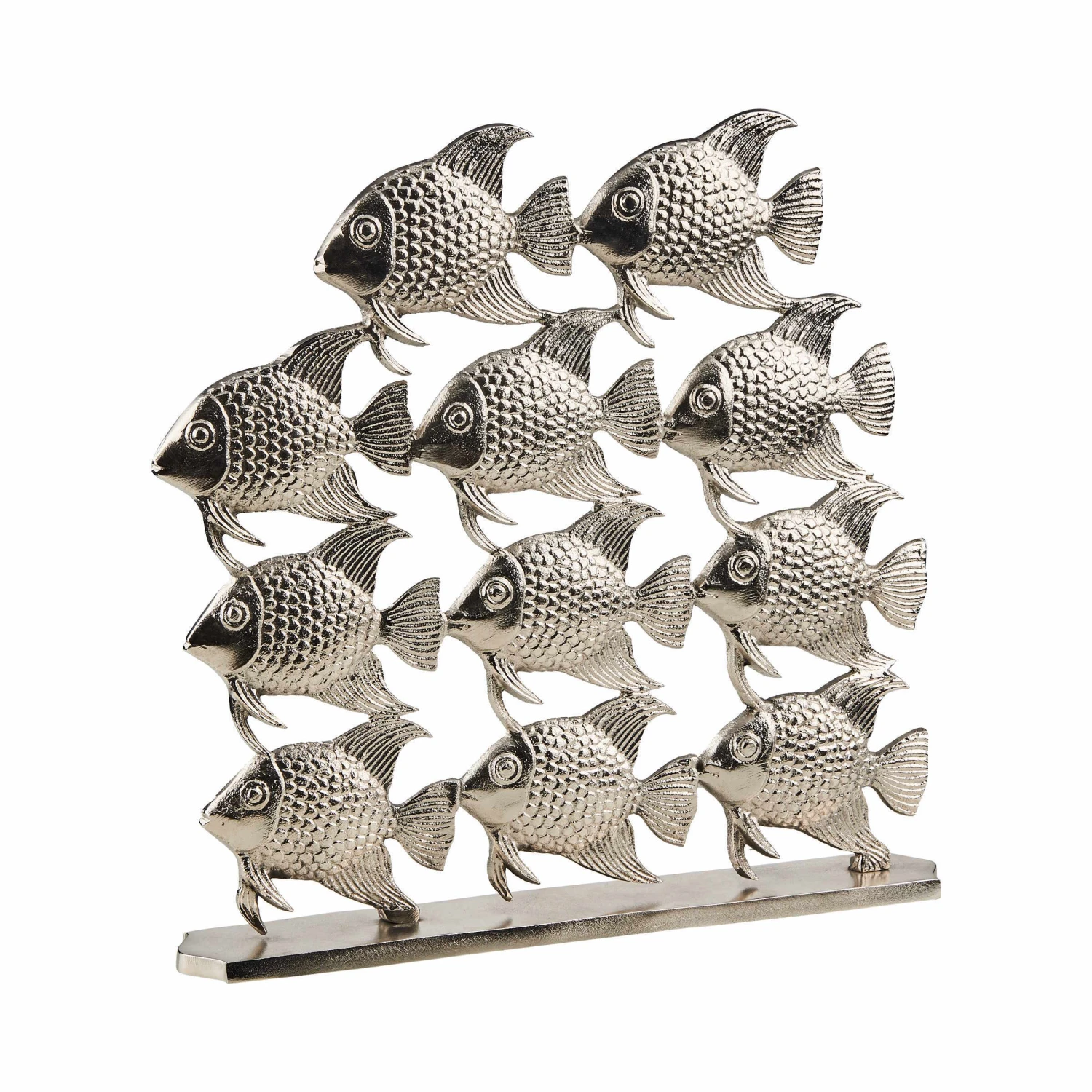 Fischschwarm Höhe 40cm SILVER NATURE In Silber 2 Fischschwarm Höhe 40cm SILVER NATURE In Silber – Bild 2