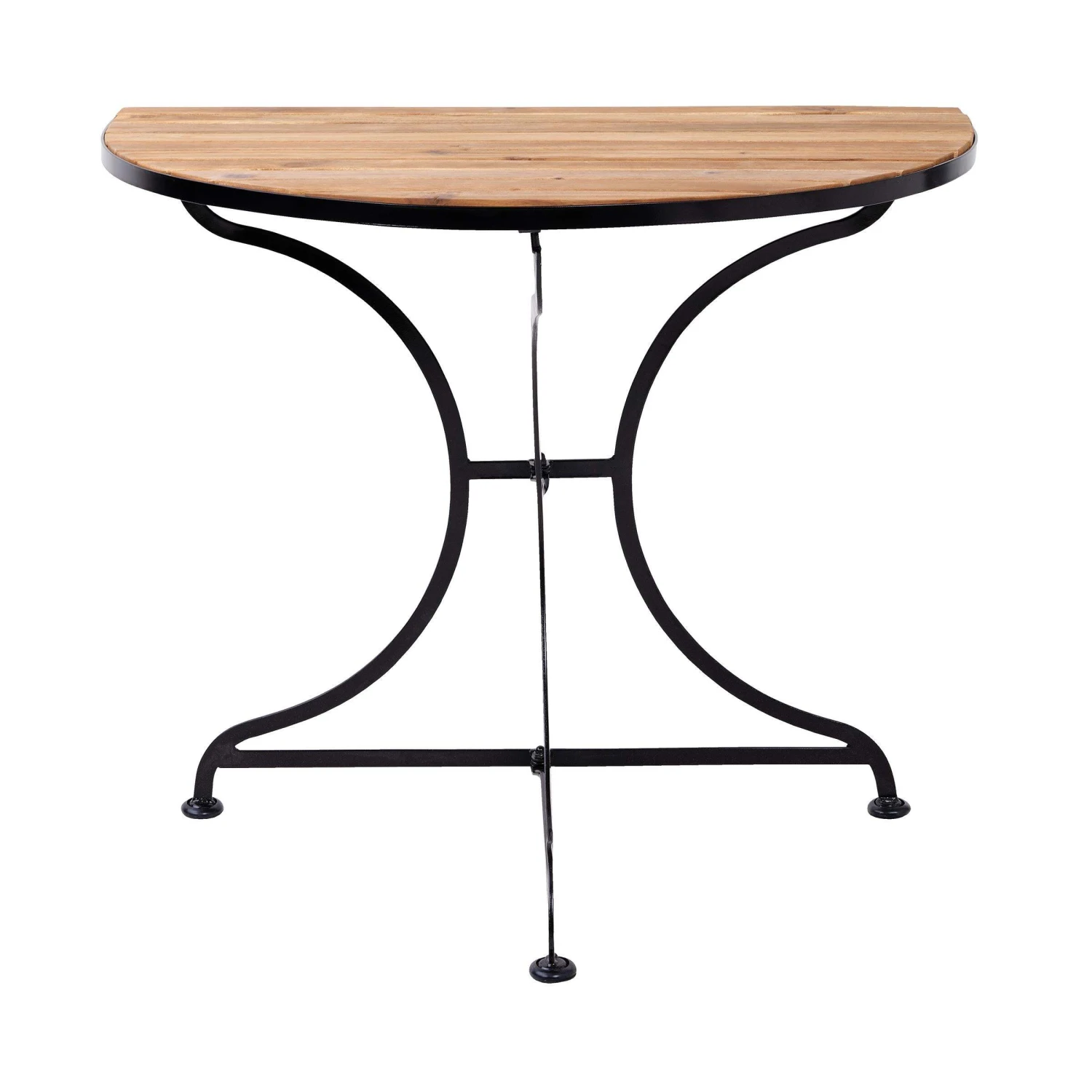 Gartentisch Halbrund PARKLIFE In Schwarz-Natur 3 Gartentisch Halbrund PARKLIFE In Schwarz-Natur – Bild 3