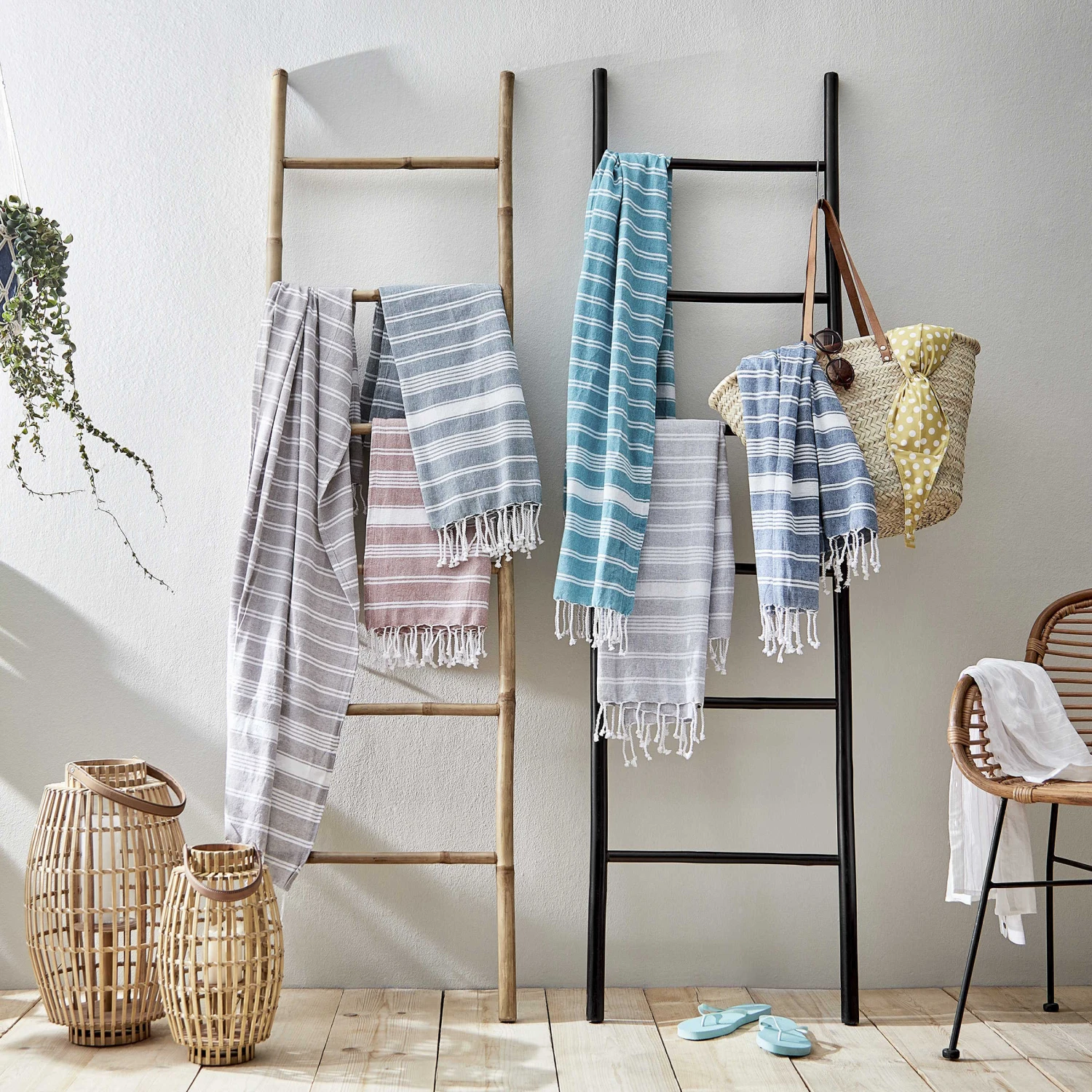 Hamamtuch L 170 X B 90cm SURFSIDE In Anthrazit 2 Hamamtuch L 170 X B 90cm SURFSIDE In Anthrazit – Bild 2