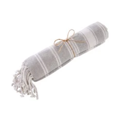 Hamamtuch L 170 X B 90cm SURFSIDE In Hellgrau 9 Hamamtuch L 170 X B 90cm SURFSIDE In Hellgrau -Butlers butlers hamamtuch l 170 x b 90cm surfside in hellgrau 3