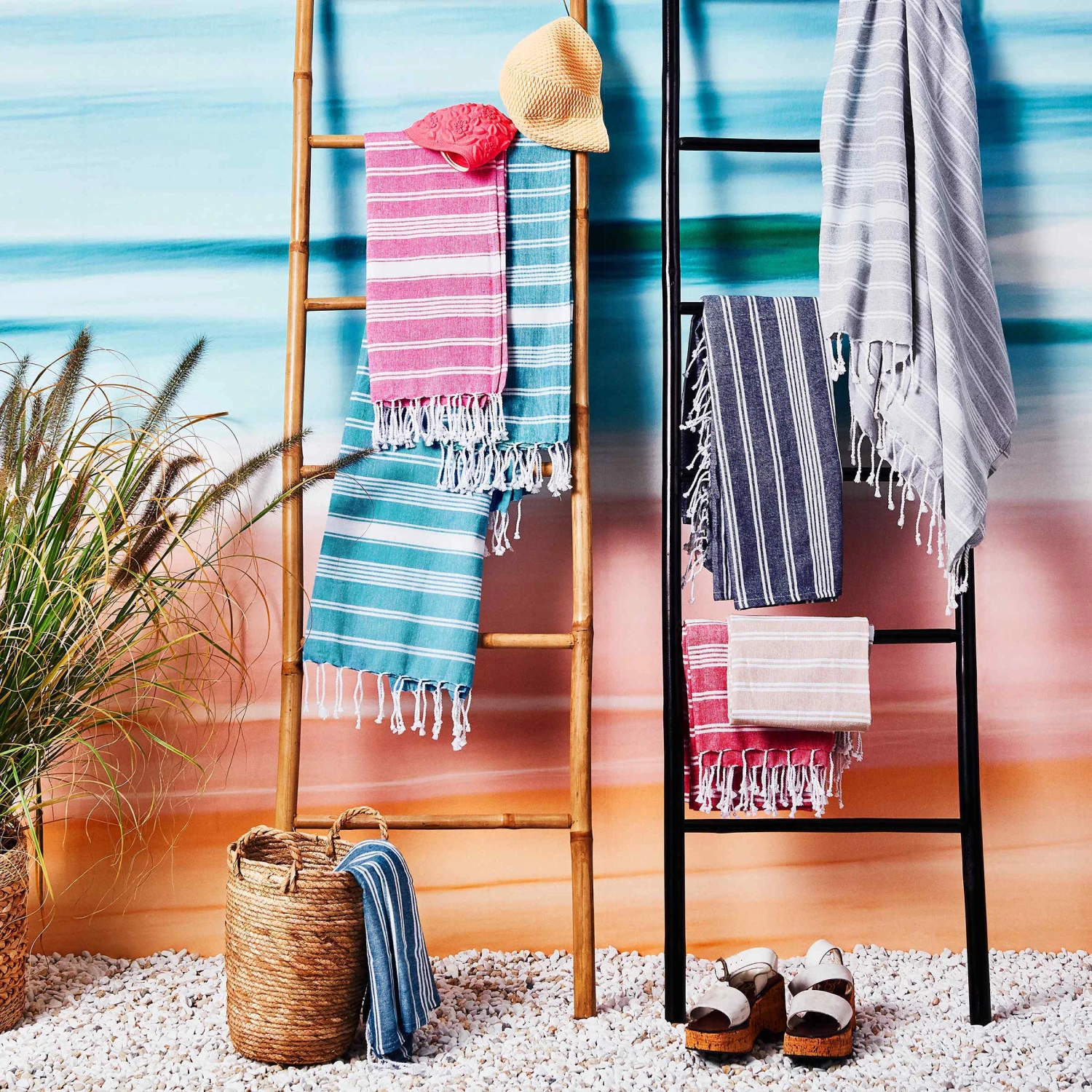 Hamamtuch L 170 X B 90cm SURFSIDE In Hellgrau 5 Hamamtuch L 170 X B 90cm SURFSIDE In Hellgrau – Bild 5