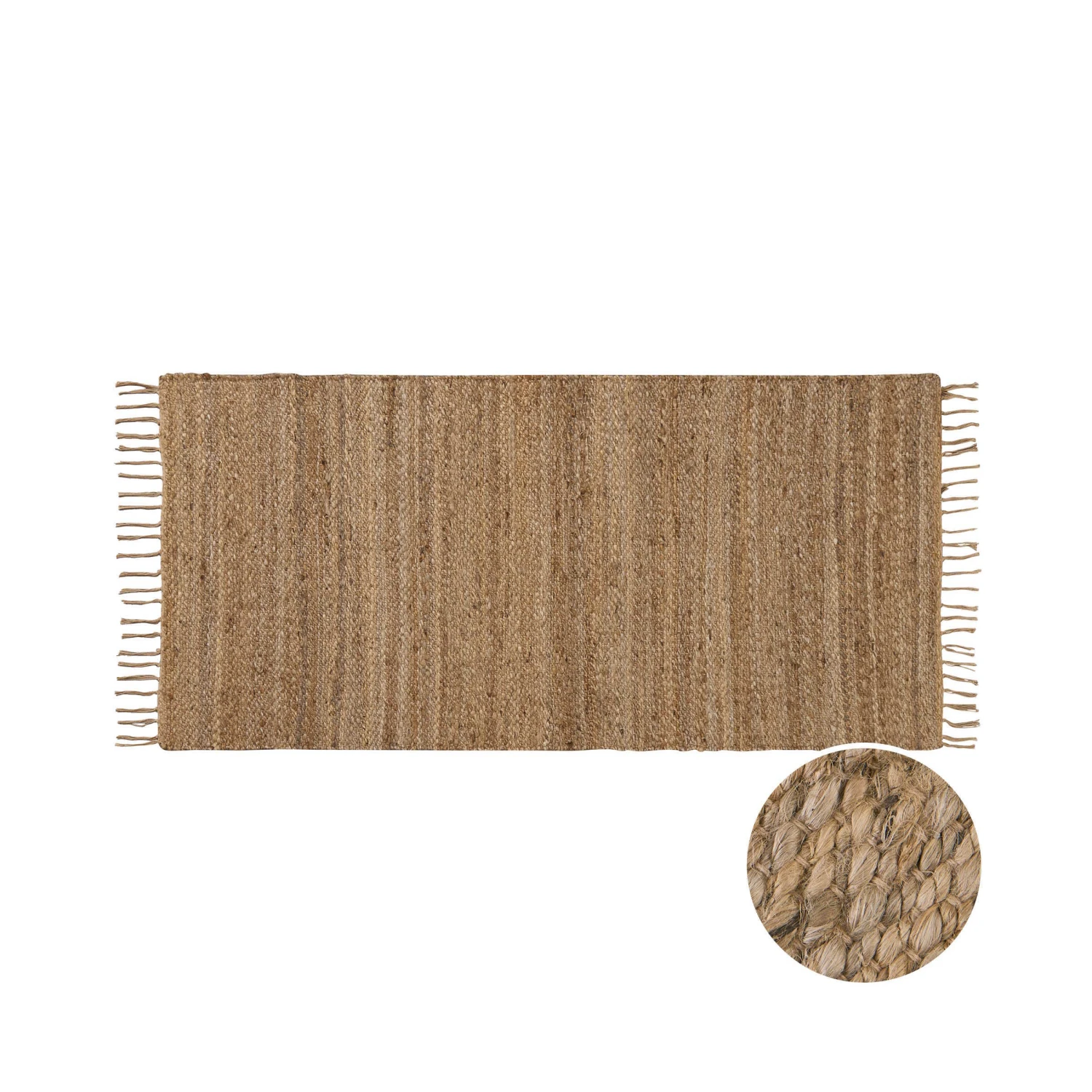 Hanf-Läufer Mit Fransen L 140 X B 70cm ALL NATURE In Natur 1 Hanf-Läufer Mit Fransen L 140 X B 70cm ALL NATURE In Natur