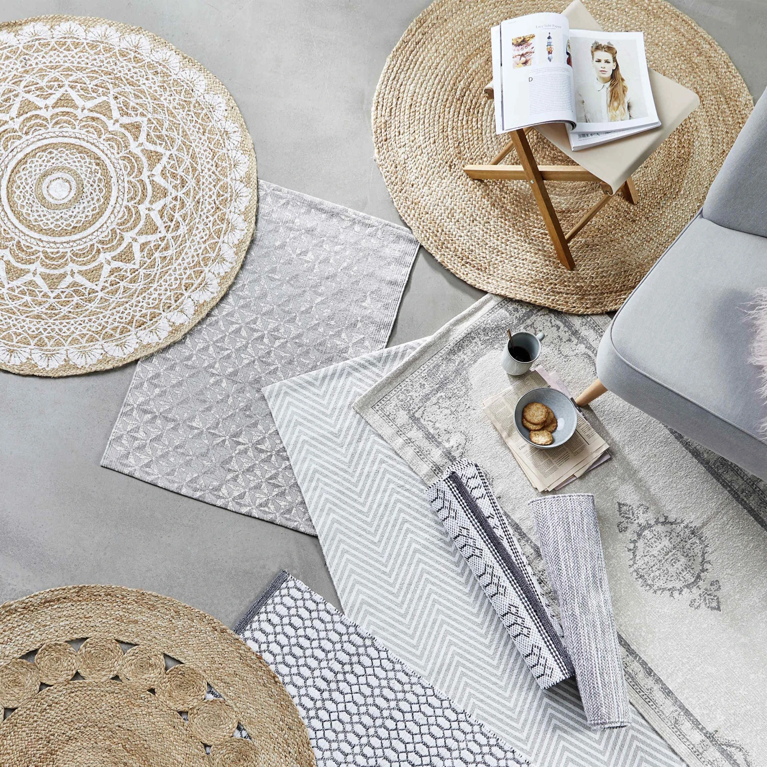 Hanf-Teppich Mit Lochmuster Ø110cm ALL NATURE In Natur 7 Hanf-Teppich Mit Lochmuster Ø110cm ALL NATURE In Natur – Bild 7