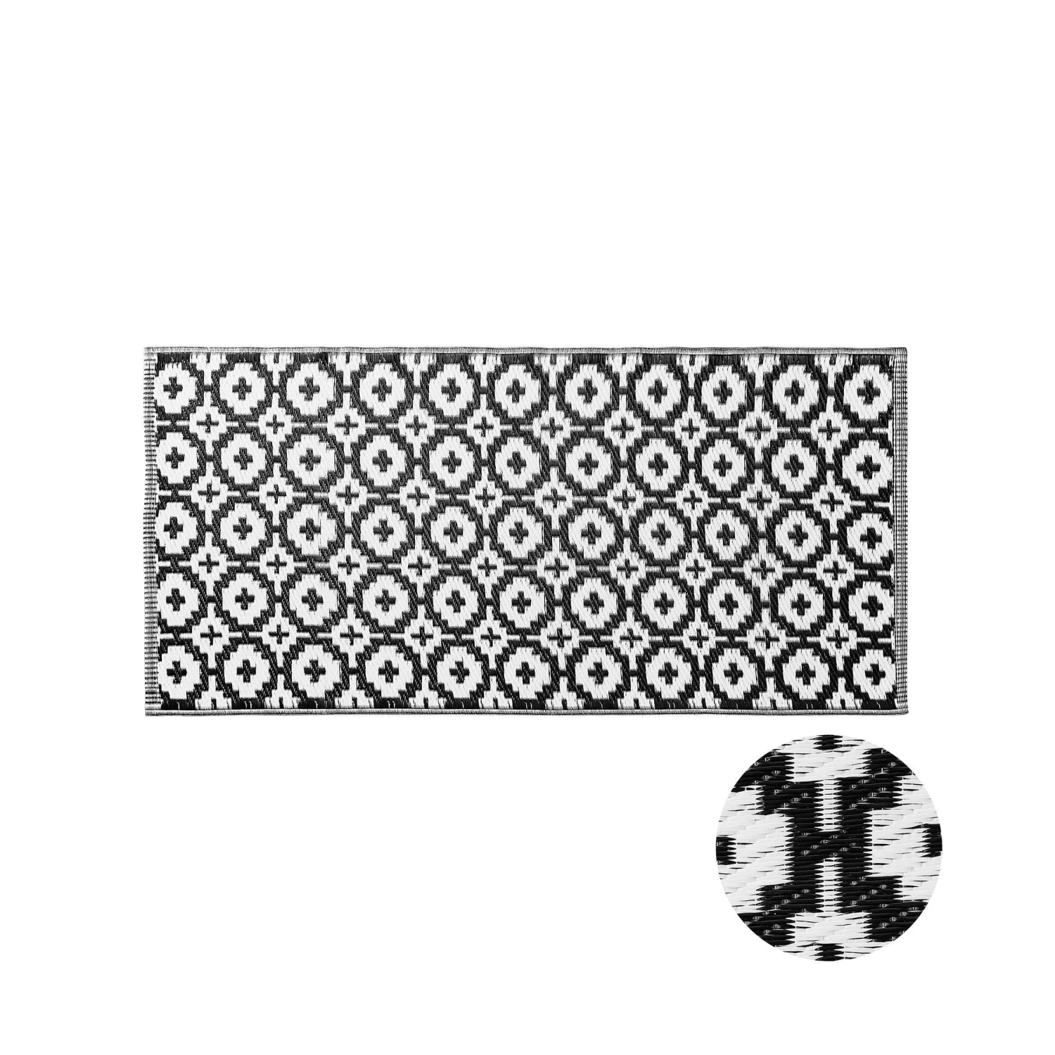 In- & Outdoor-Läufer Mosaik L 140 X B 70cm COLOUR CLASH In Schwarz-Weiß 1 In- & Outdoor-Läufer Mosaik L 140 X B 70cm COLOUR CLASH In Schwarz-Weiß