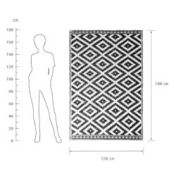 In- & Outdoor-Teppich Ethno Rauten L 180 X B 118cm COLOUR CLASH In Schwarz-Weiß 11 In- & Outdoor-Teppich Ethno Rauten L 180 X B 118cm COLOUR CLASH In Schwarz-Weiß -Butlers butlers in and outdoor teppich ethno rauten l 180 x b 118cm colour clash in schwarz weiss 3