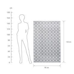 In- & Outdoor-Teppich Mosaik L 150 X B 90cm COLOUR CLASH In Taupe -Butlers butlers in and outdoor teppich mosaik l 150 x b 90cm colour clash in taupe 3