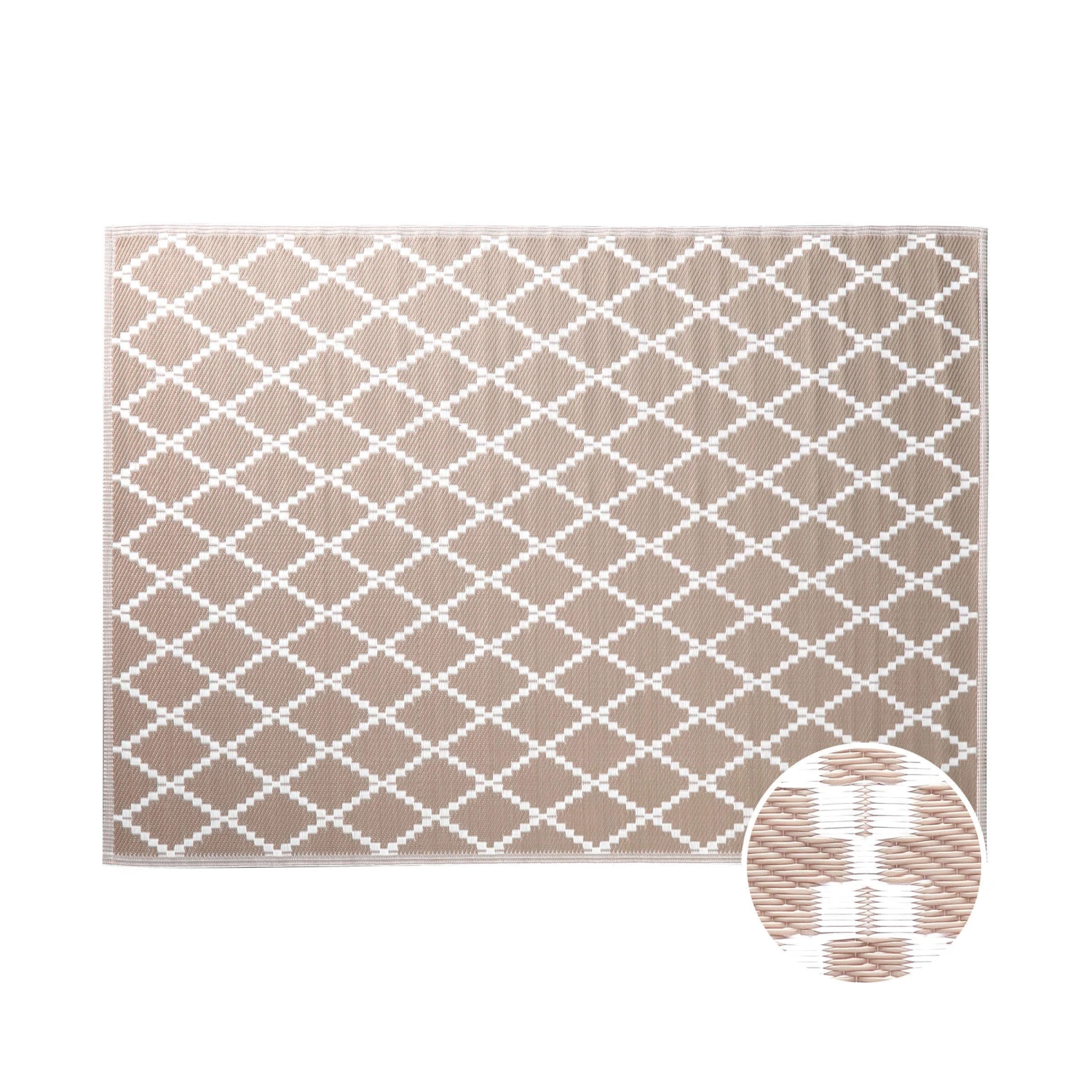 In- & Outdoor-Teppich Rauten L 200 X B 150cm COLOUR CLASH In Natur 1 In- & Outdoor-Teppich Rauten L 200 X B 150cm COLOUR CLASH In Natur