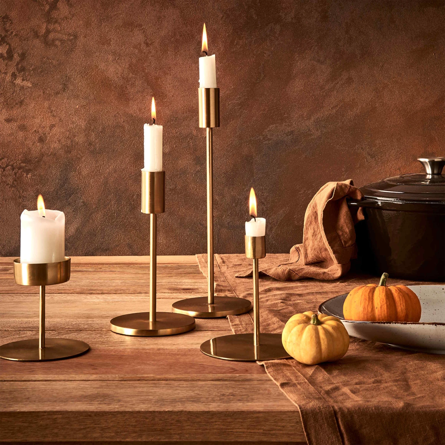 Kerzenhalter Höhe 19cm HIGHLIGHT In Gold 2 Kerzenhalter Höhe 19cm HIGHLIGHT In Gold – Bild 2