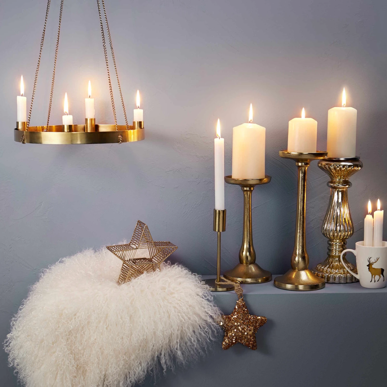 Kerzenhalter Höhe 19cm HIGHLIGHT In Gold 7 Kerzenhalter Höhe 19cm HIGHLIGHT In Gold – Bild 7