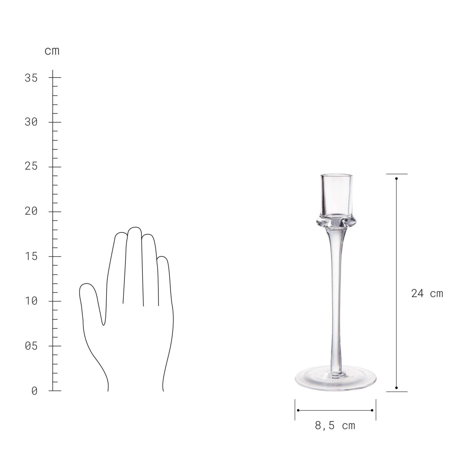 Kerzenhalter Höhe 24cm INVISIBLE In Transparent 4 Kerzenhalter Höhe 24cm INVISIBLE In Transparent – Bild 4