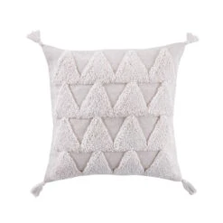 Kissen Dreiecke L 50 X B 50cm NATURAL HIGH In Natur-Weiß