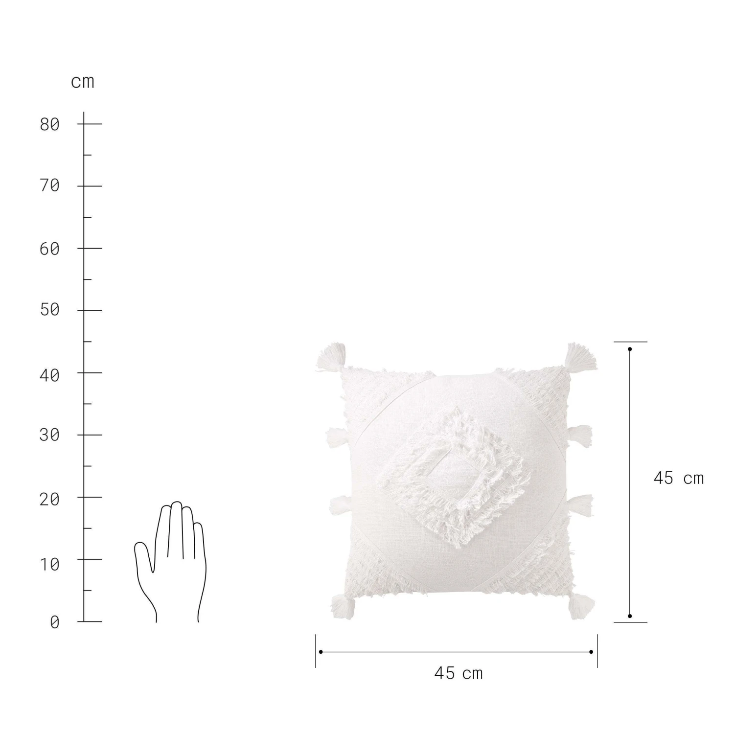Kissen L 45 X B 45cm MAYAN RIVIERA In Weiß 3 Kissen L 45 X B 45cm MAYAN RIVIERA In Weiß – Bild 3