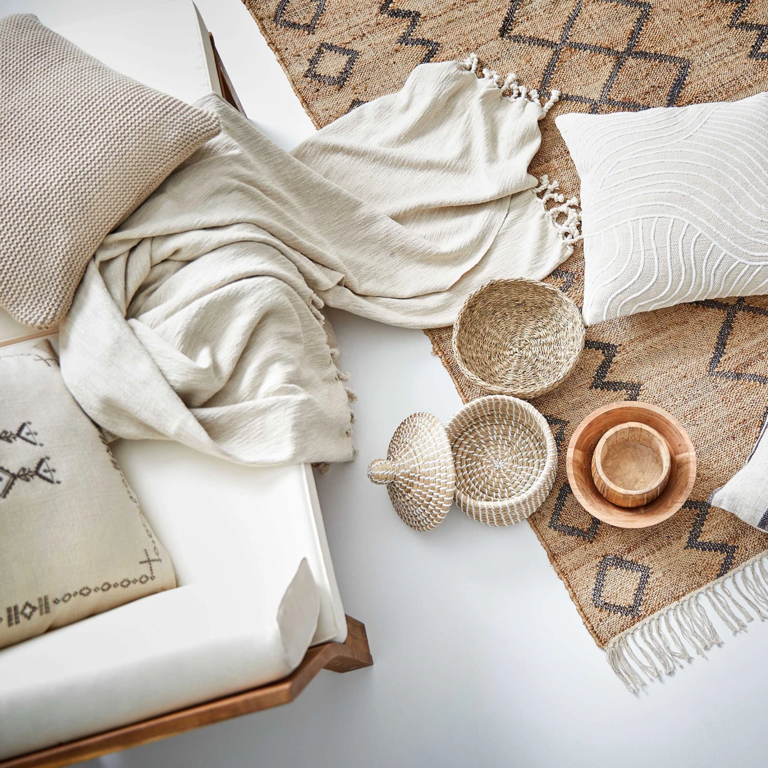 Kissen L 50 X B 50cm SIENNA In Beige 2 Kissen L 50 X B 50cm SIENNA In Beige – Bild 2