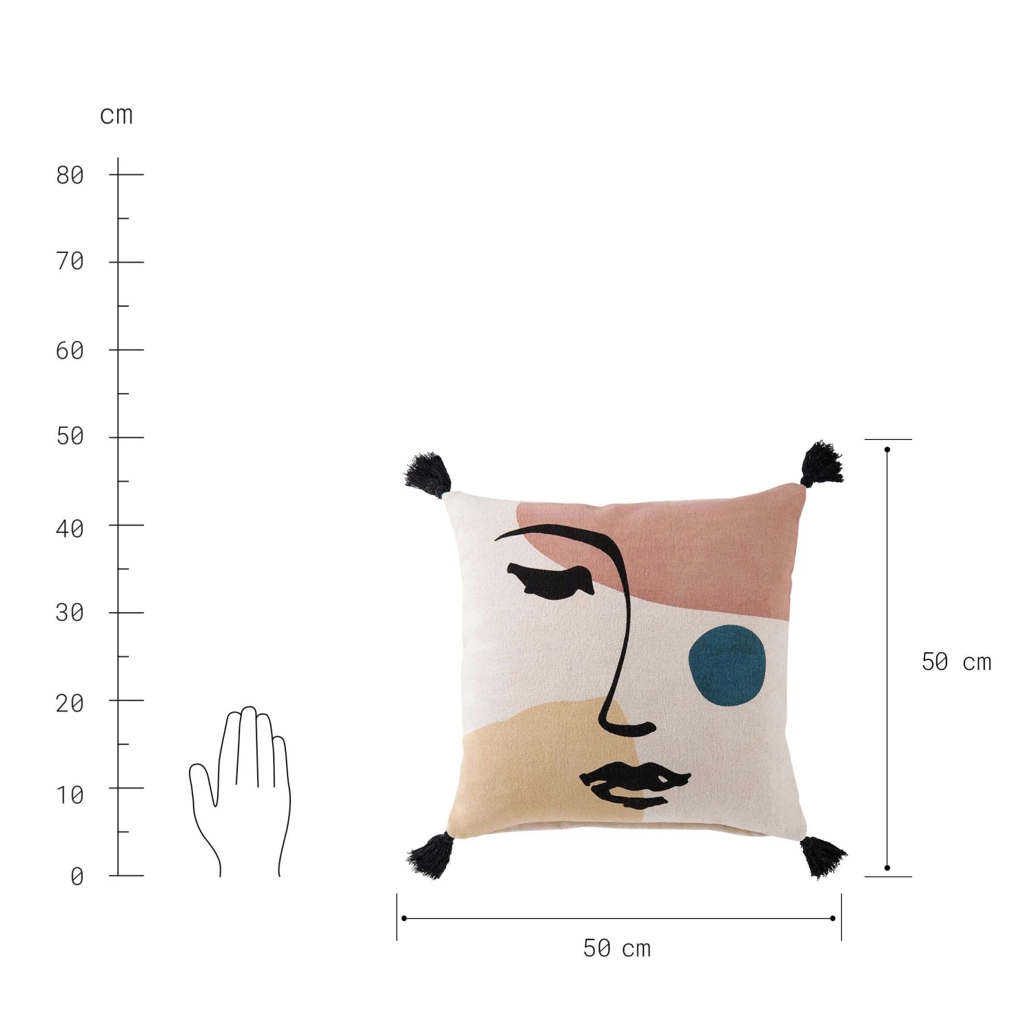 Kissen Line Art L 50 X B 50cm MOOD INDIGO In Bunt 4 Kissen Line Art L 50 X B 50cm MOOD INDIGO In Bunt – Bild 4