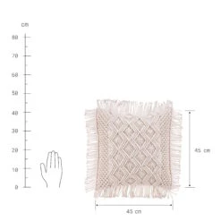 Kissen ZickZack L 45 X B 45cm MACRAMÉ In Creme 10 Kissen ZickZack L 45 X B 45cm MACRAMÉ In Creme -Butlers butlers kissen zickzack l 45 x b 45cm macrame in creme 3