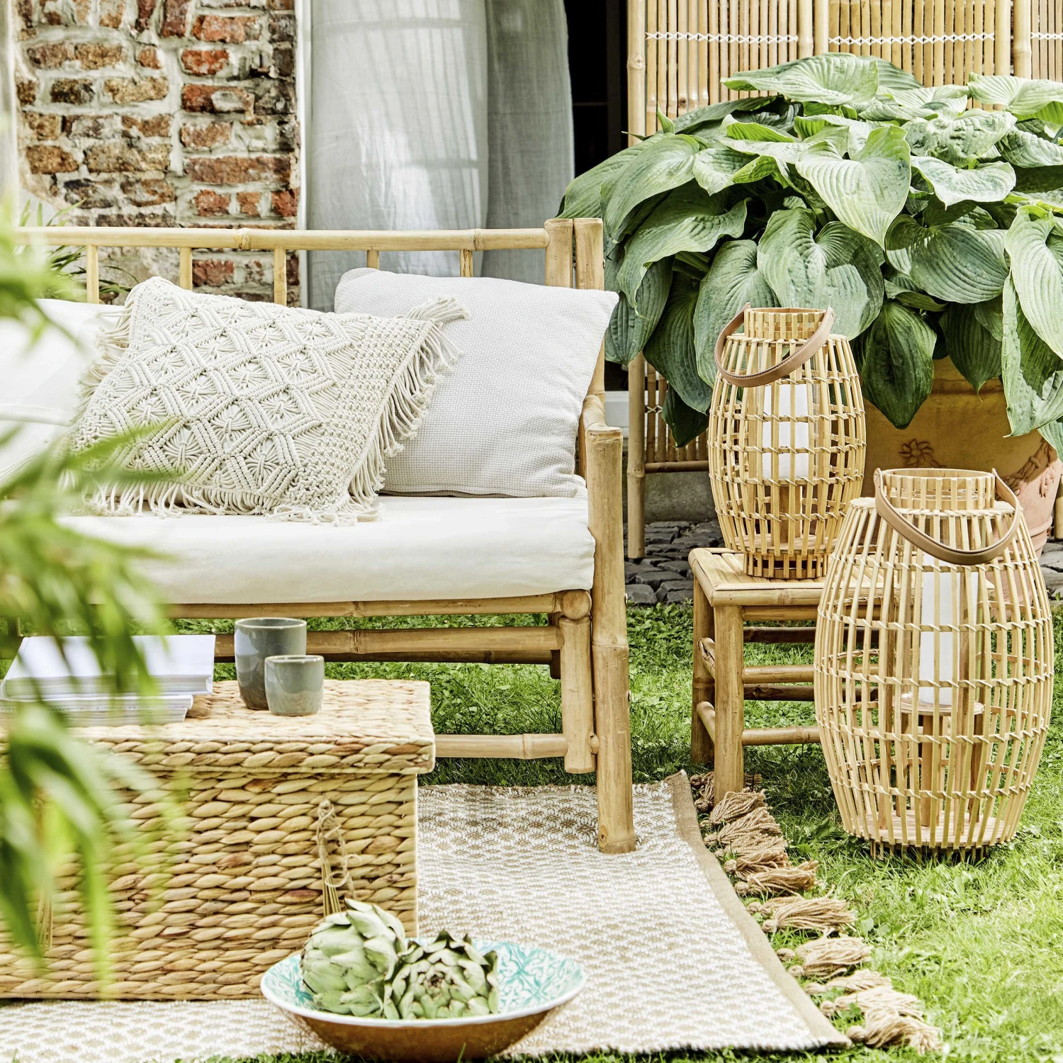 Kissen ZickZack L 45 X B 45cm MACRAMÉ In Creme 7 Kissen ZickZack L 45 X B 45cm MACRAMÉ In Creme – Bild 7