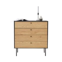 Kommode Mit 4 Schubladen MODERNIST In Schwarz-Natur 11 Kommode Mit 4 Schubladen MODERNIST In Schwarz-Natur -Butlers butlers kommode mit 4 schubladen modernist in schwarz natur 2