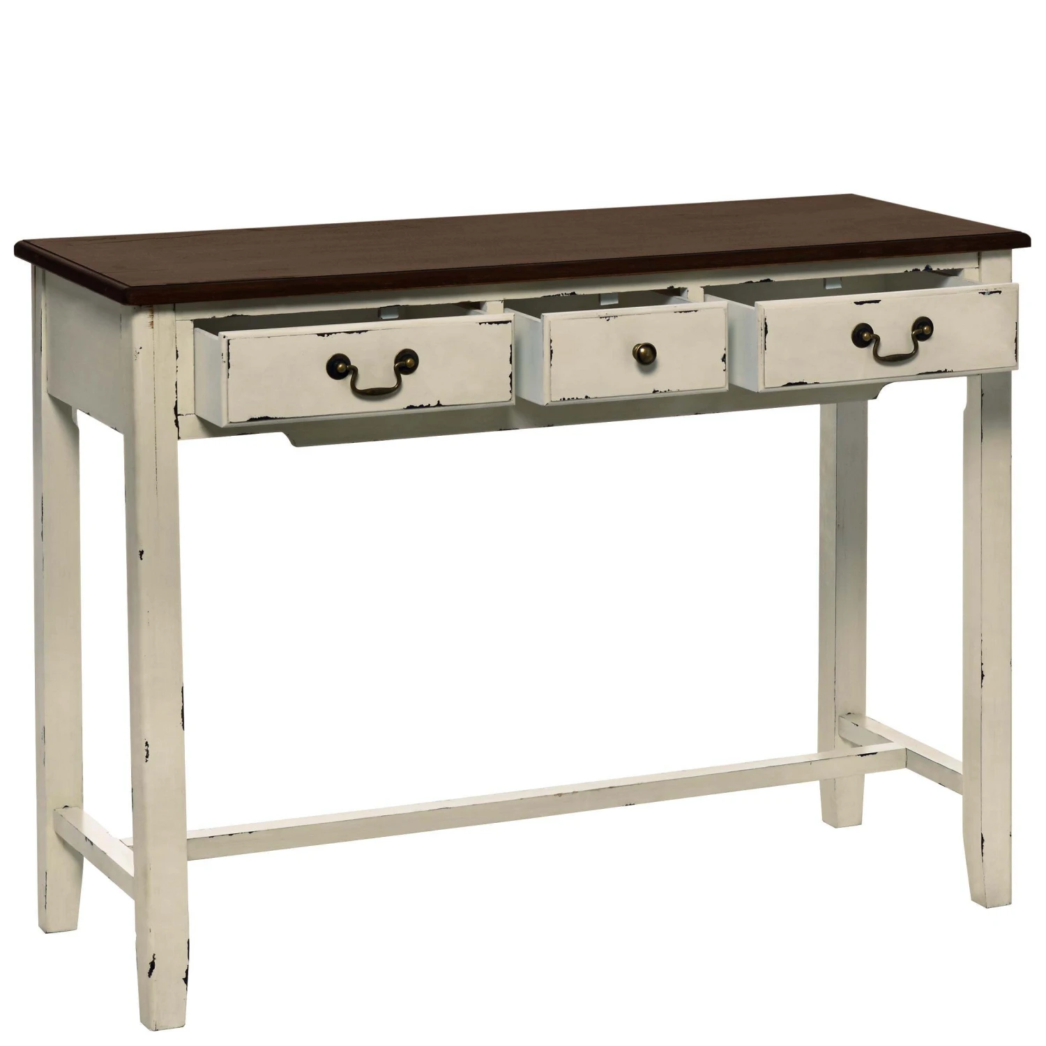 Konsolentisch Mit 3 Schubladen CABOTT COVE In Creme-Braun 7 Konsolentisch Mit 3 Schubladen CABOTT COVE In Creme-Braun – Bild 7