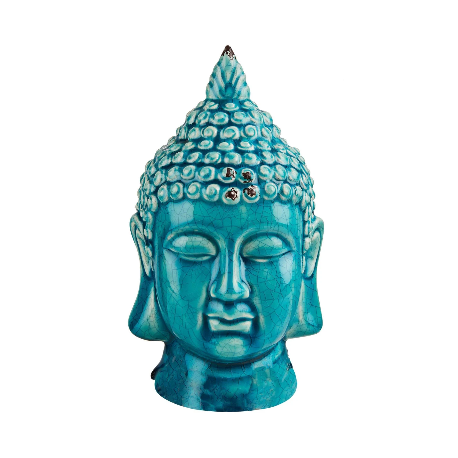 Kopf Höhe 23cm BUDDHA In Türkis 1 Kopf Höhe 23cm BUDDHA In Türkis