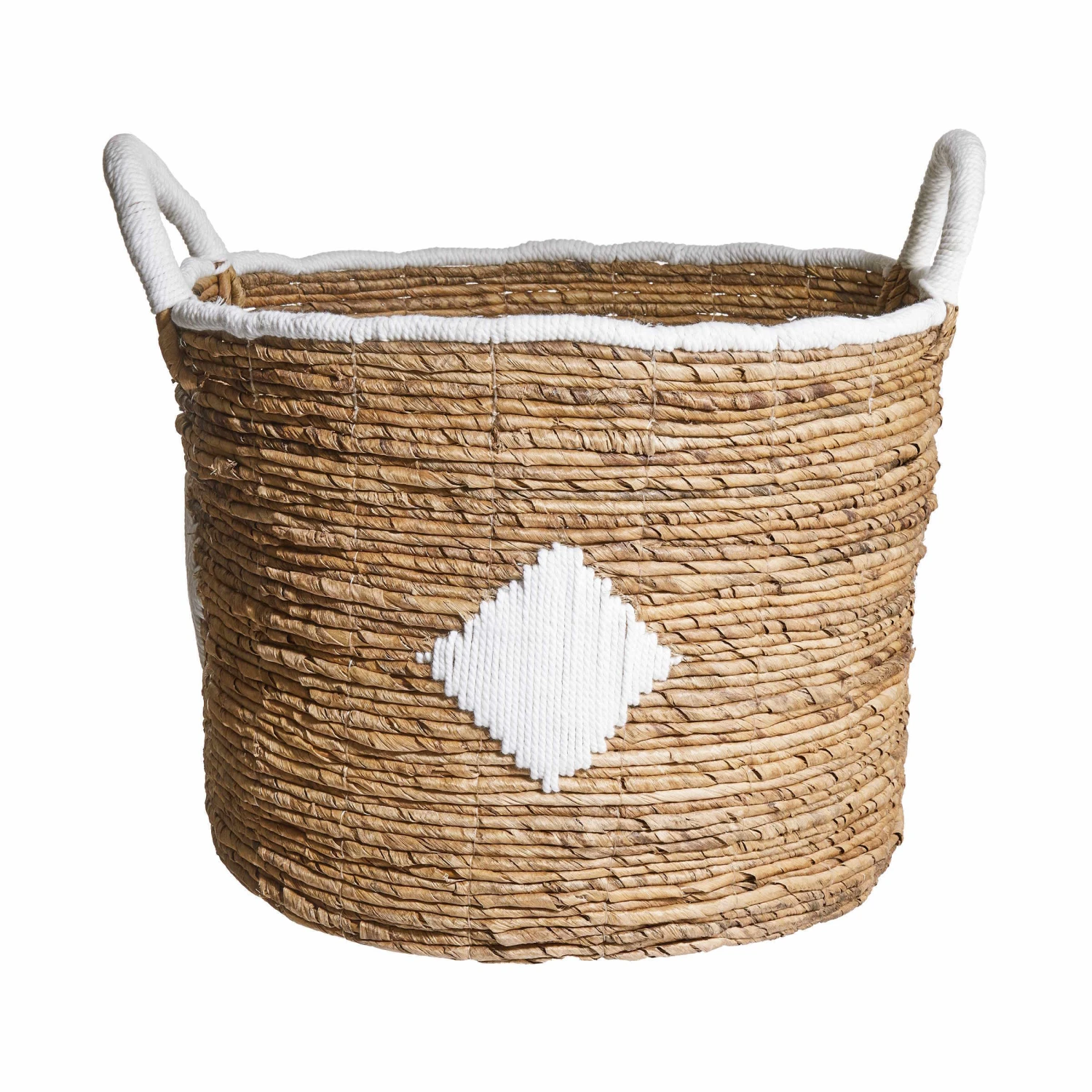 Korb Aus Bananenblatt Ø37cm BANANAS In Natur-Weiß 2 Korb Aus Bananenblatt Ø37cm BANANAS In Natur-Weiß – Bild 2