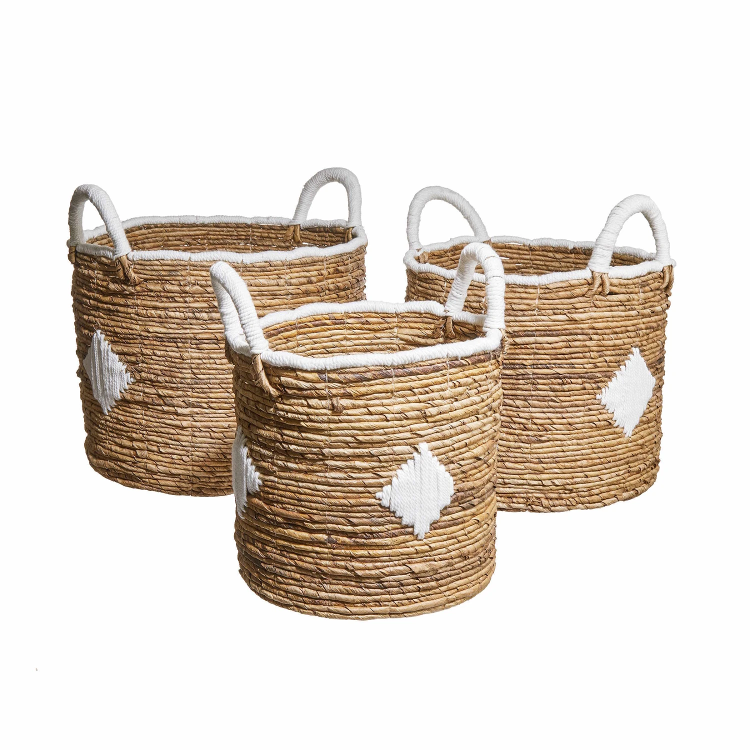 Korb Aus Bananenblatt Ø37cm BANANAS In Natur-Weiß 4 Korb Aus Bananenblatt Ø37cm BANANAS In Natur-Weiß – Bild 4