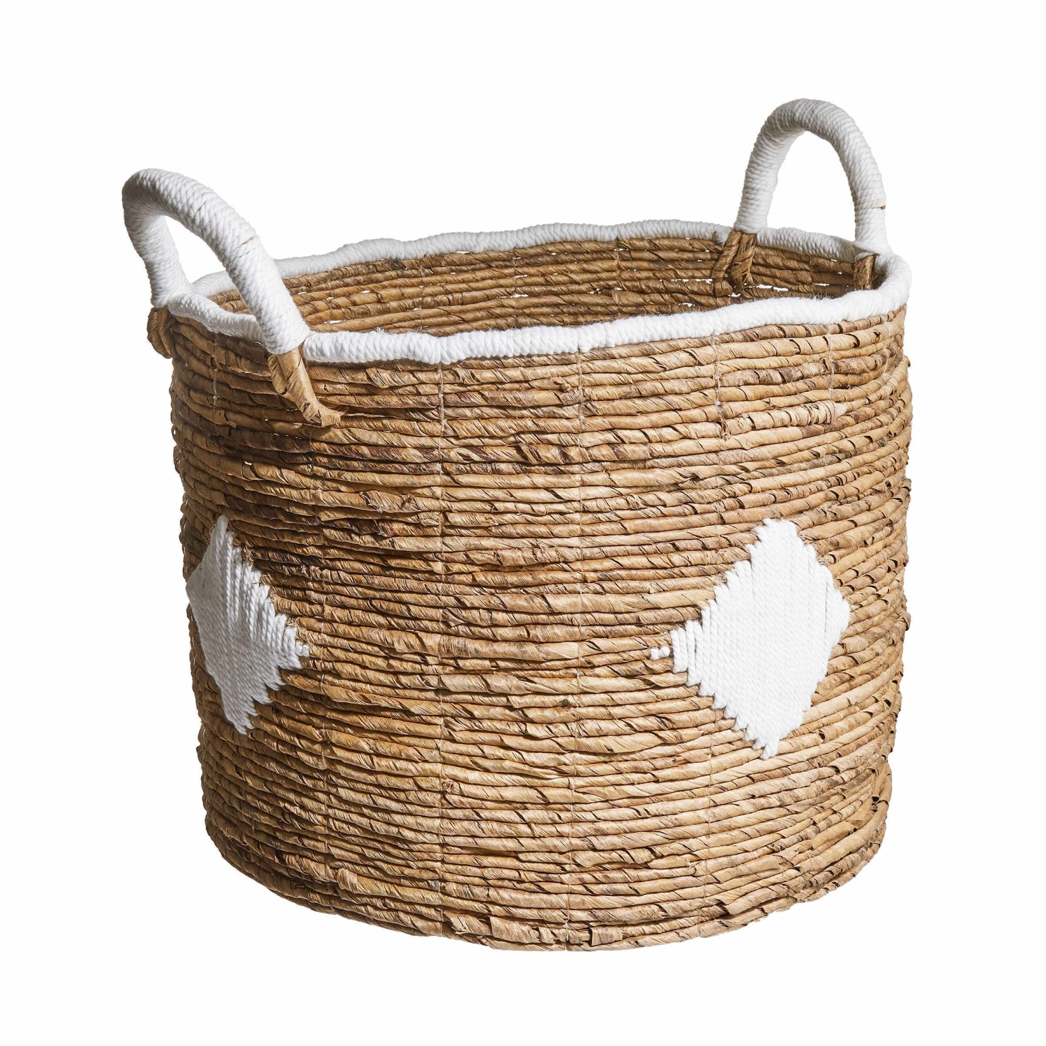 Korb Aus Bananenblatt Ø37cm BANANAS In Natur-Weiß 1 Korb Aus Bananenblatt Ø37cm BANANAS In Natur-Weiß