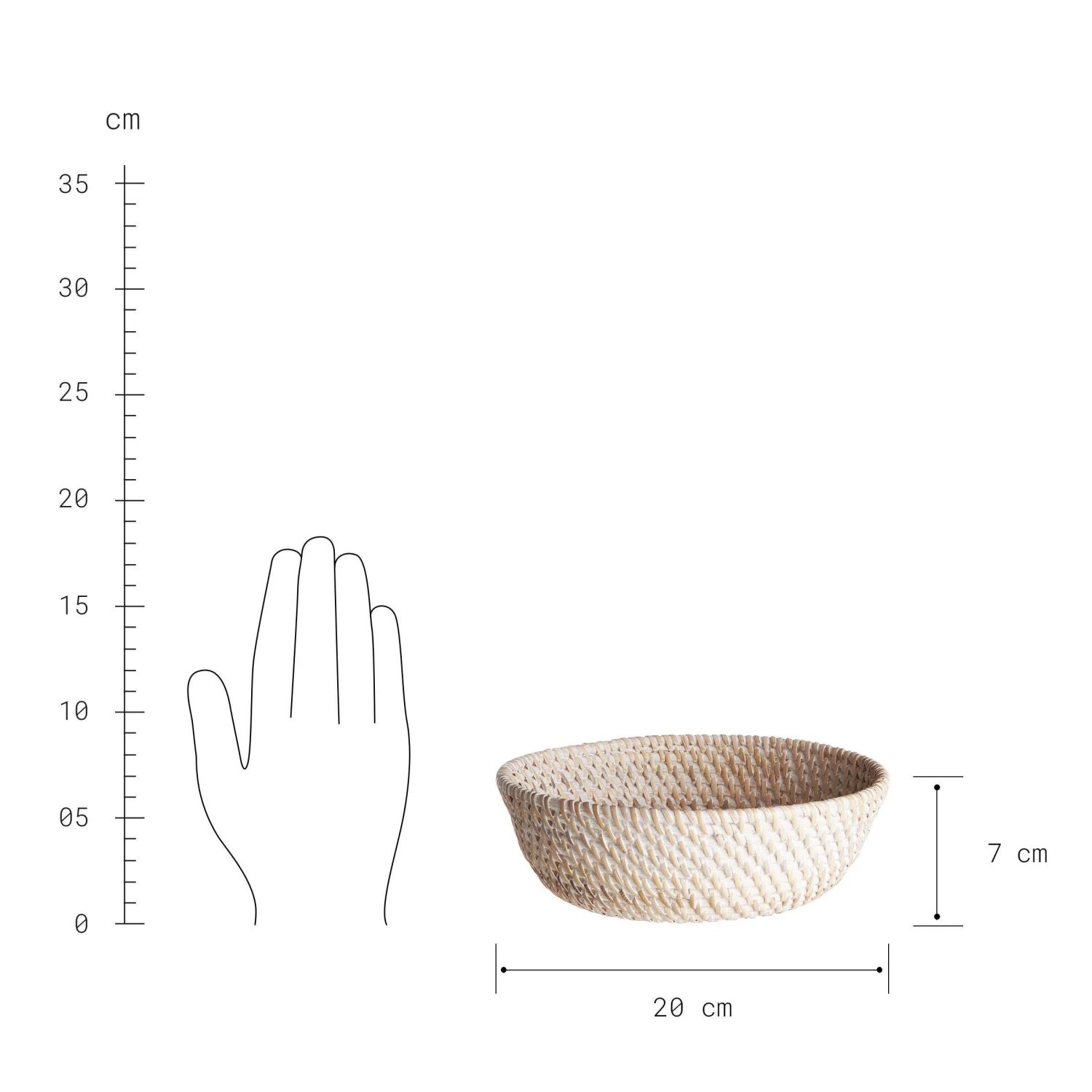 Korb Rund Ø20cm RONDA In Natur 3 Korb Rund Ø20cm RONDA In Natur – Bild 3