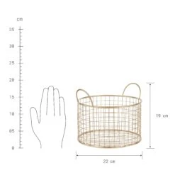 Korb Rund Ø22cm HOOP In Gold 5 Korb Rund Ø22cm HOOP In Gold -Butlers butlers korb rund o22cm hoop in gold 2