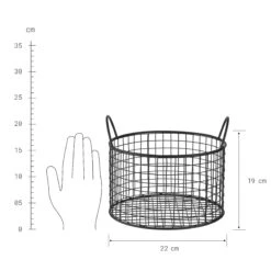 Korb Rund Ø22cm HOOP In Schwarz 6 Korb Rund Ø22cm HOOP In Schwarz -Butlers butlers korb rund o22cm hoop in schwarz 2